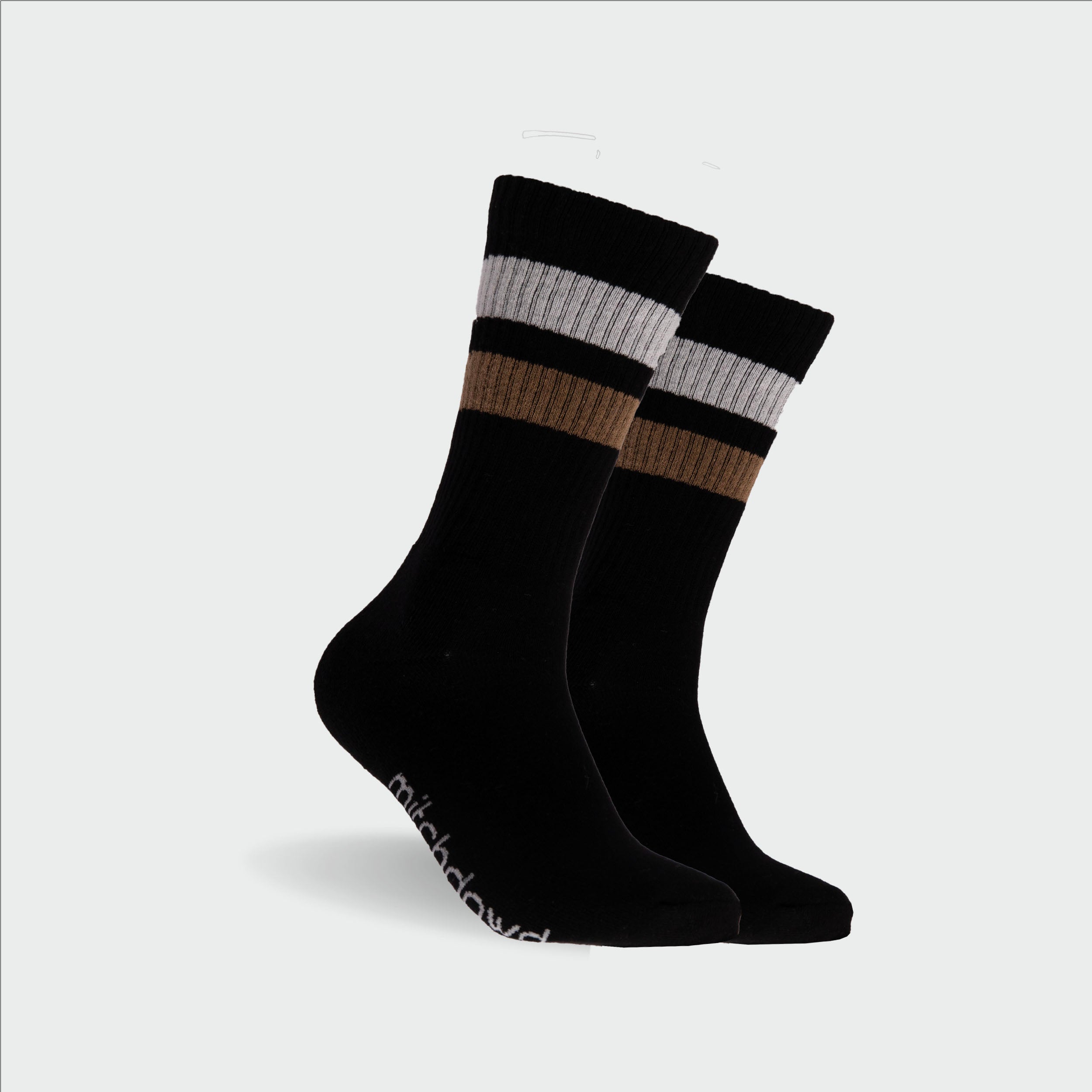 Men's Sport Crew Socks 5 Pack - Black Assorted - Image 4