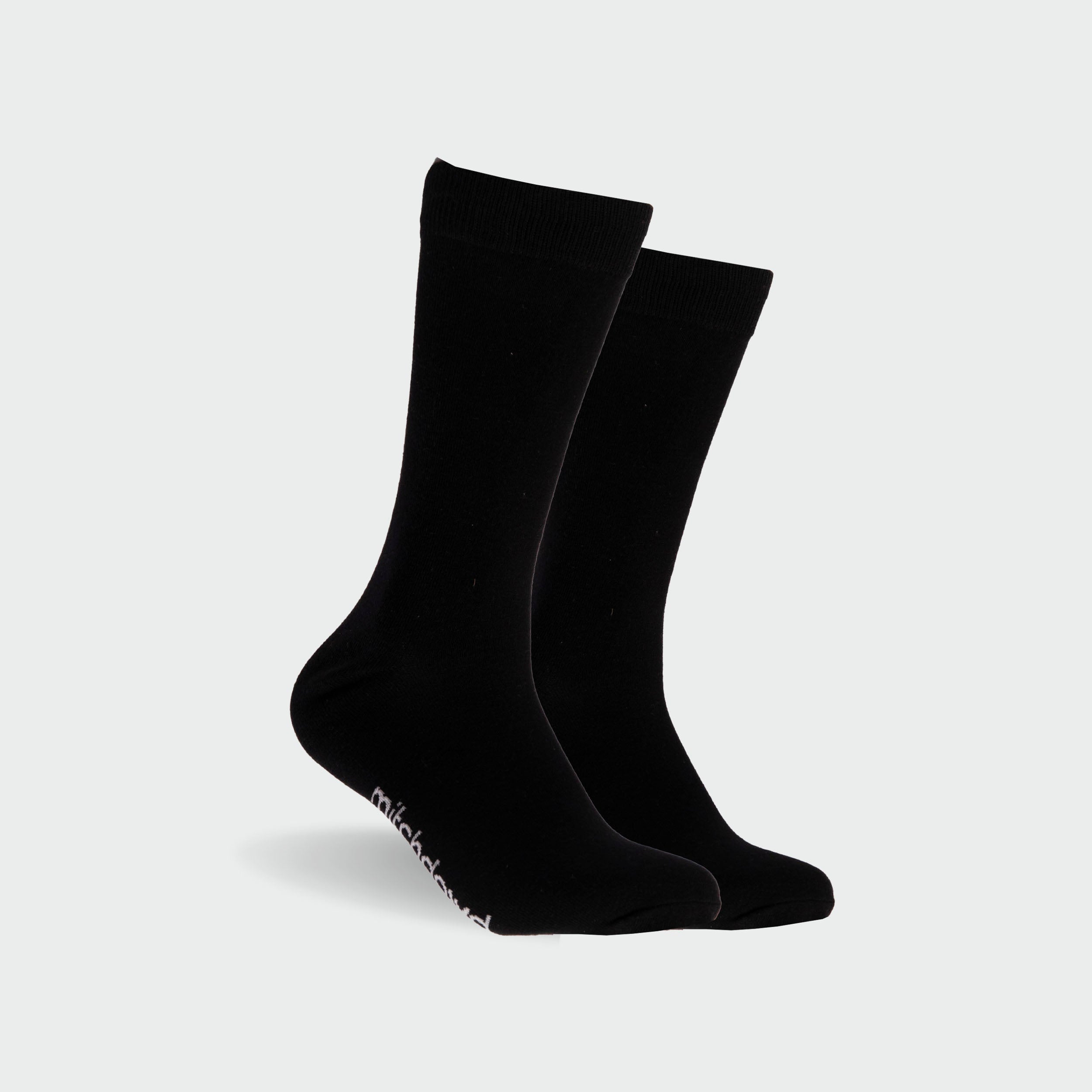 Men's Fashion Cotton Crew Sock 5-Pack - Black - Image 3