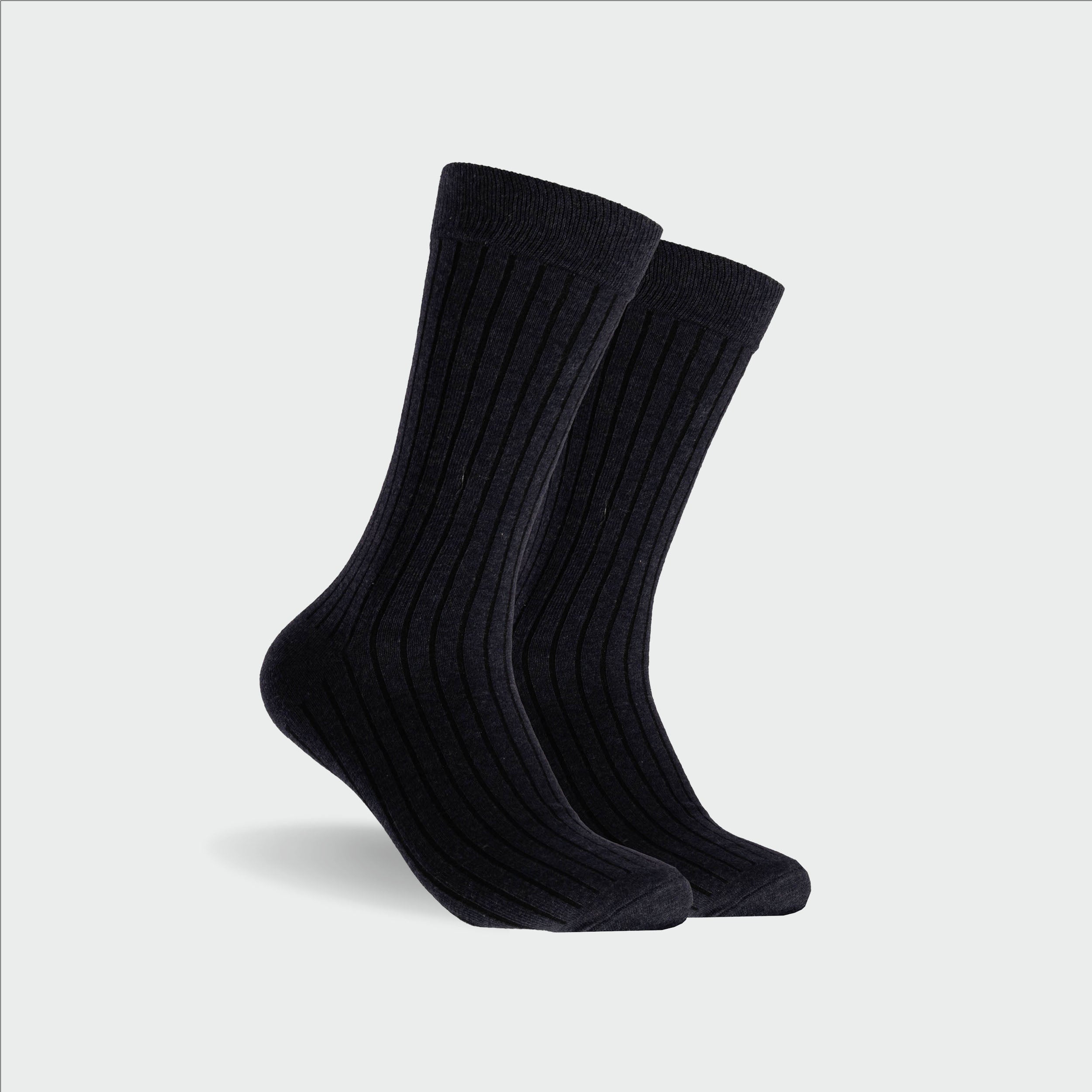 Men's Plain Cotton Crew Sock 5 Pack - Navy - Image 2