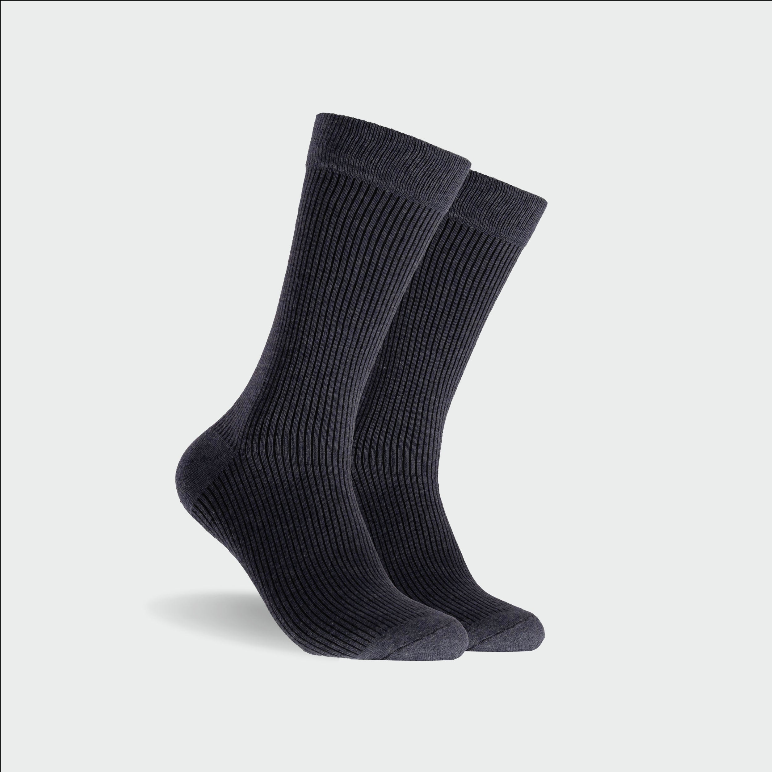 Men's Plain Cotton Crew Sock 5 Pack - Navy - Image 3