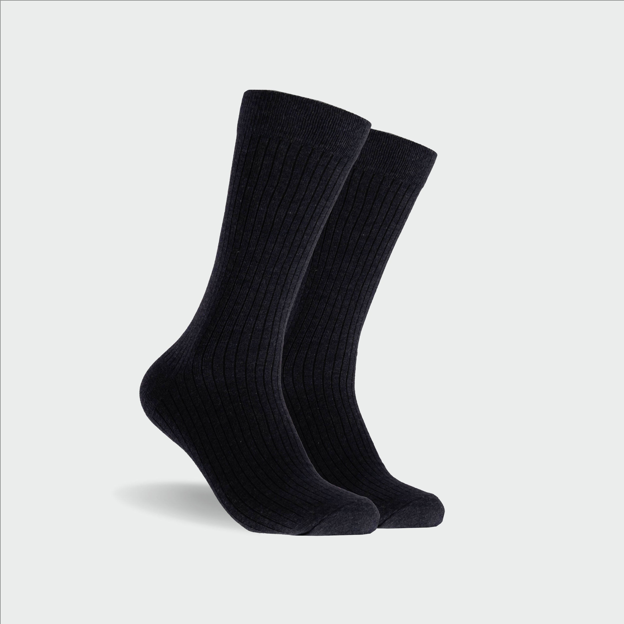 Men's Plain Cotton Crew Sock 5 Pack - Navy - Image 4