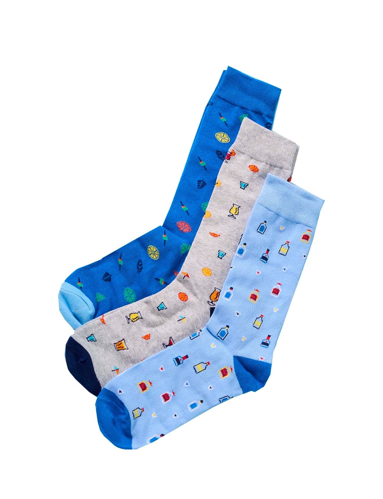 Mitchdowd Men’s 3 Pack “Socktails” Cocktail Socks
