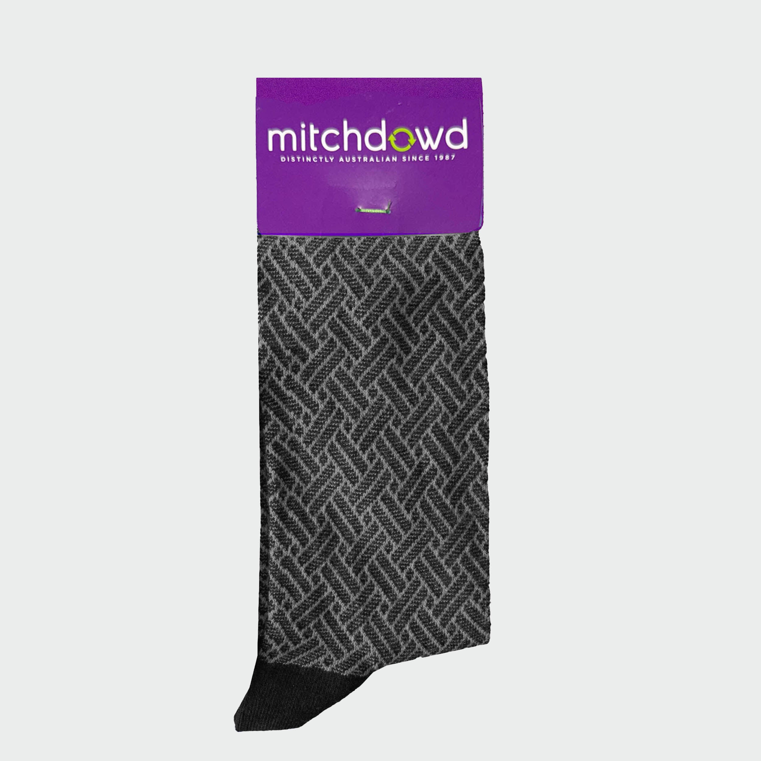 Men’s Grey Pattern Dress Socks
