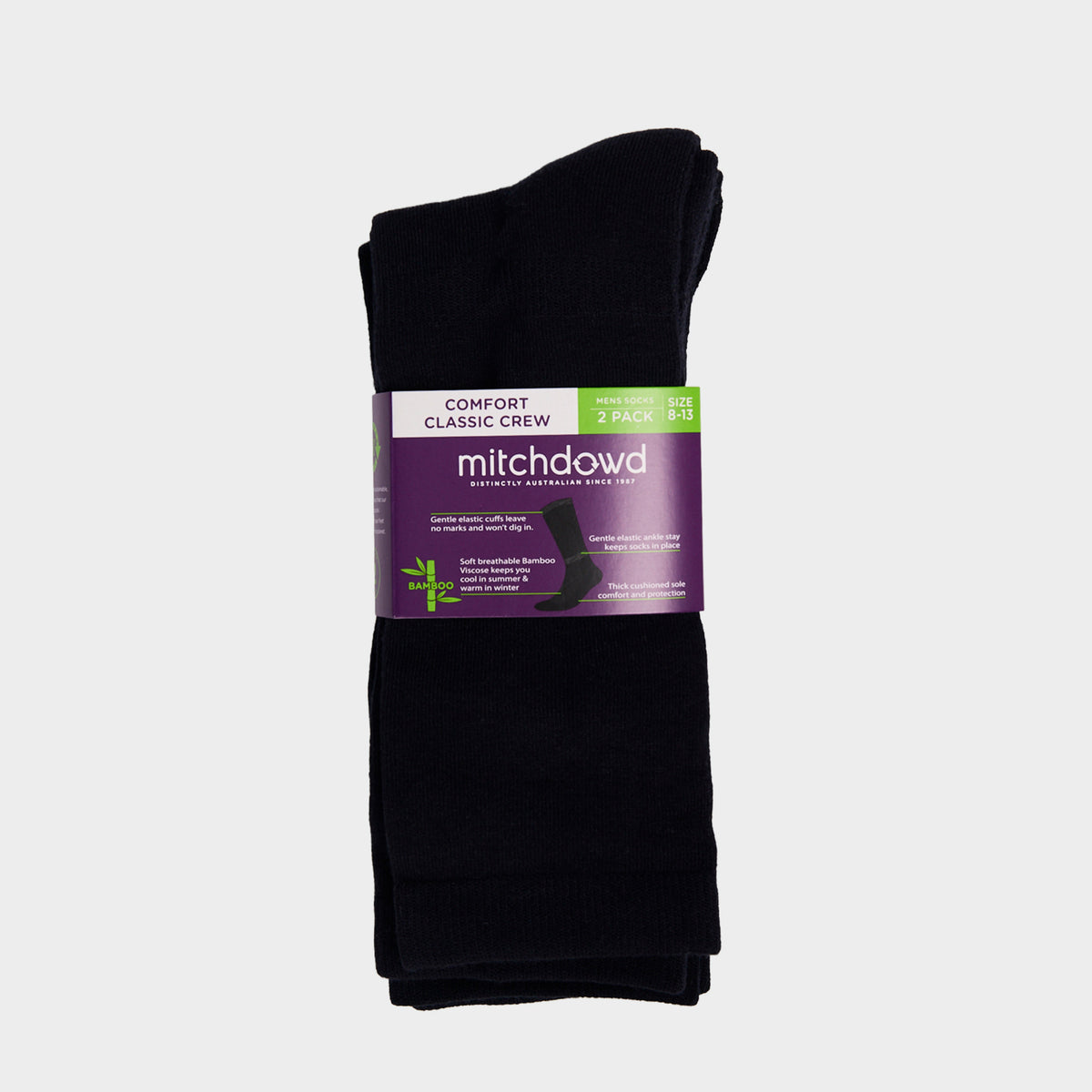 Mitchdowd Comfort Classic Bamboo Socks 2 Pack