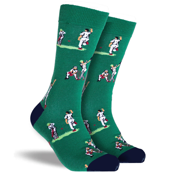 Men's That's Cricket Cotton Crew Socks - Green