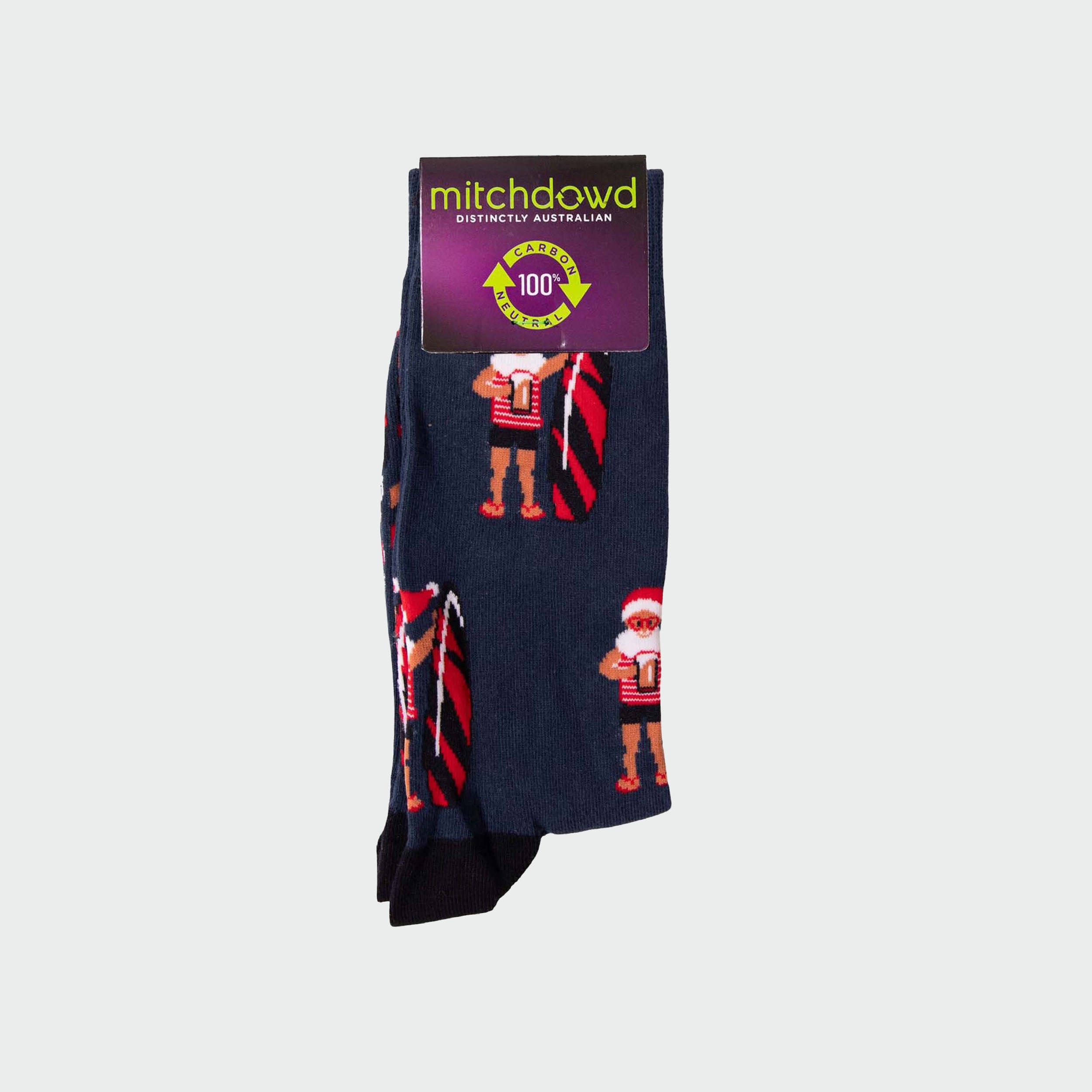 Men's Cotton Crew Socks Christmas Hound - Image 2