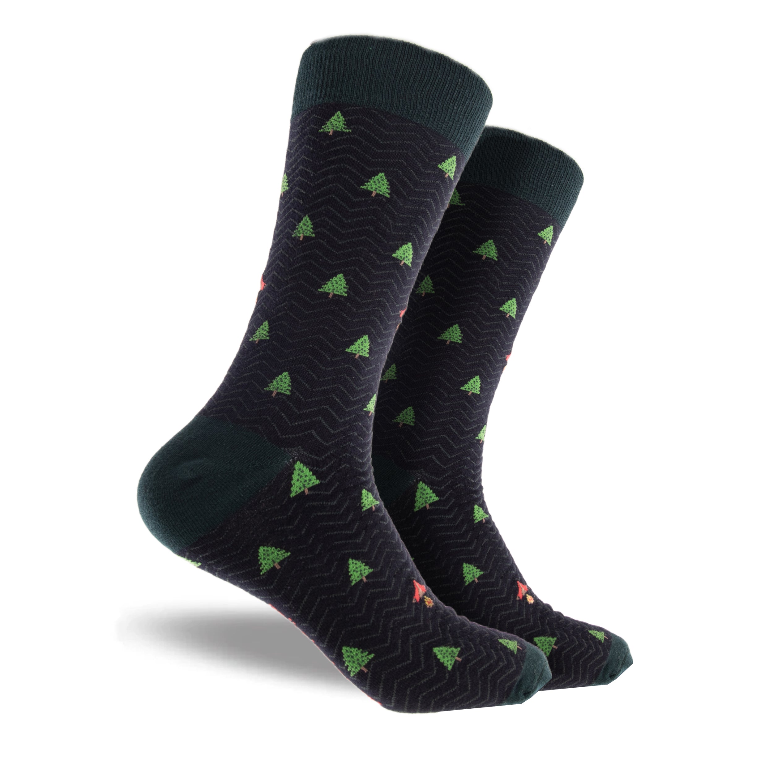 Men's Pines Super Fine Cotton Crew Socks - Navy - Image 1