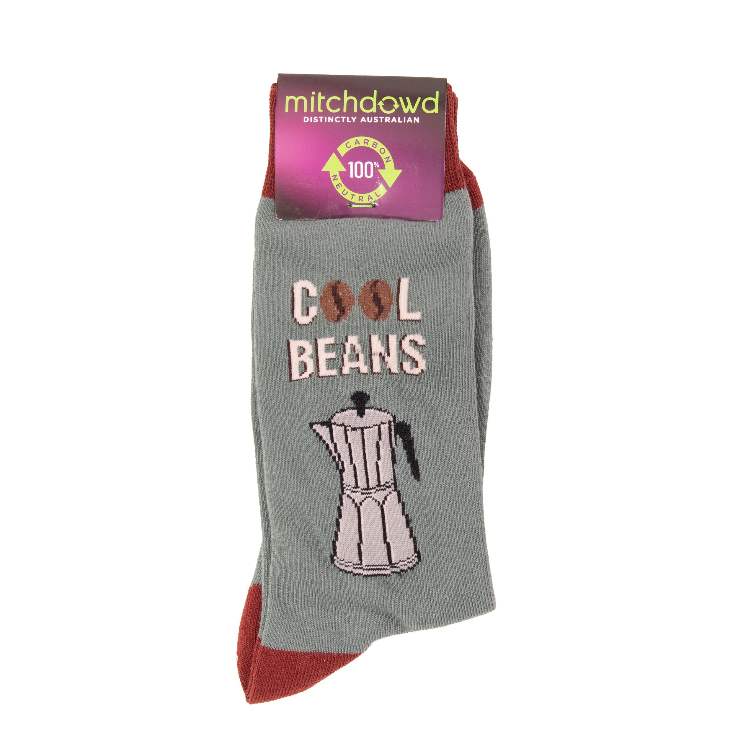 Men's Cool Beans Cotton Crew Socks - Green - Image 2