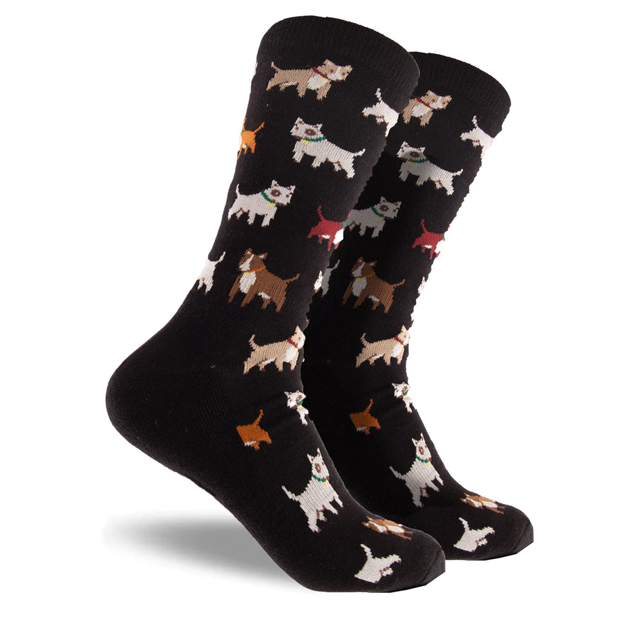 Men's Terrier Bamboo Comfort Crew Socks - Black - Image #1