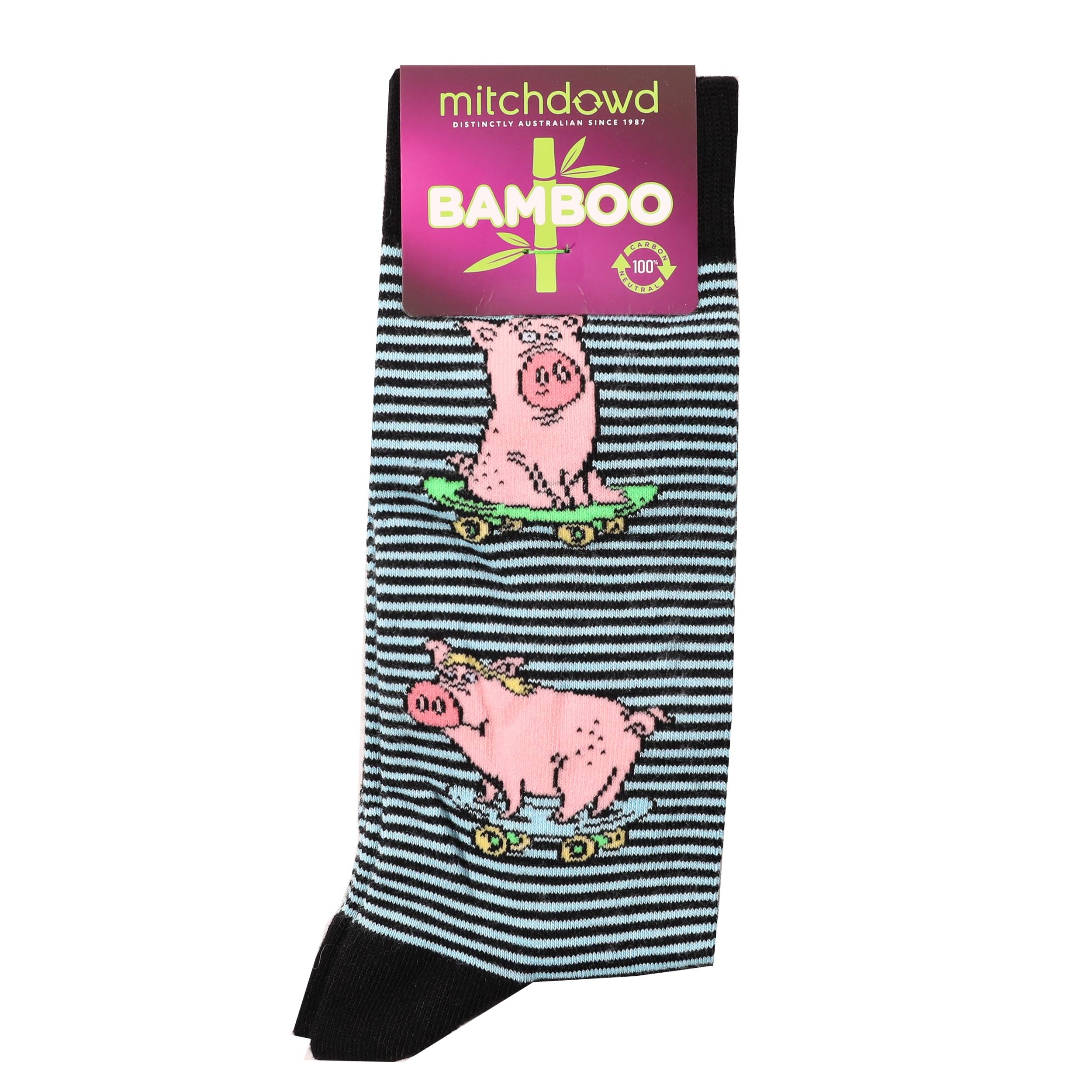 Men's Skating Pork Cotton Crew Socks - Black - Image 2