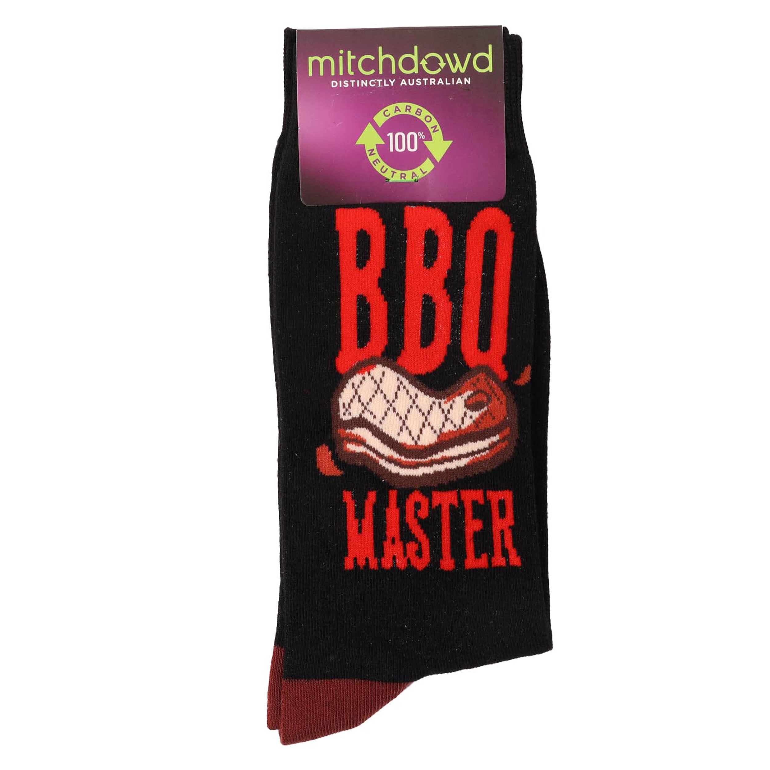 Men's BBQ Master Cotton Crew Socks - Black - Image 2