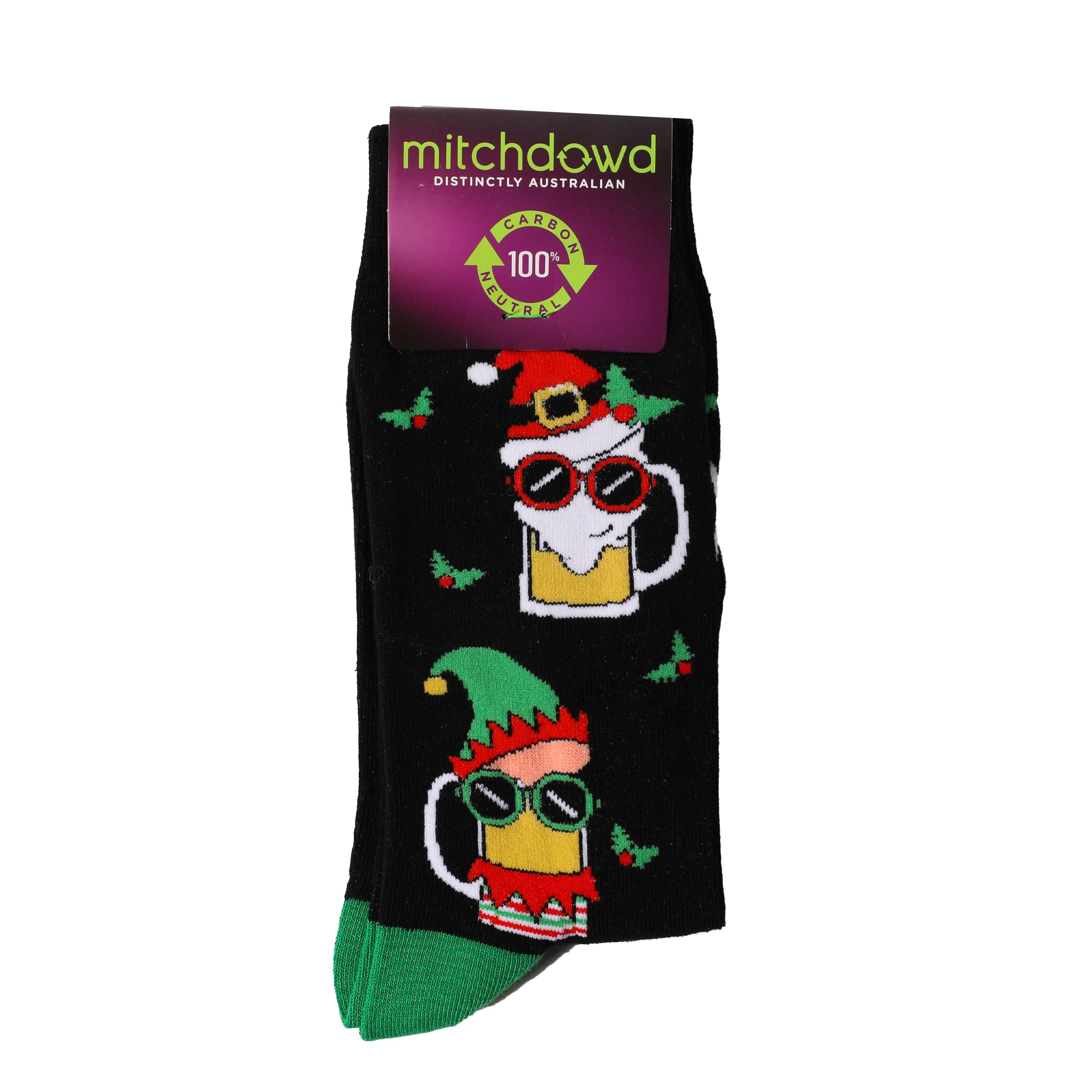 Men's Beermas Cotton Crew Socks - Black - Image 2