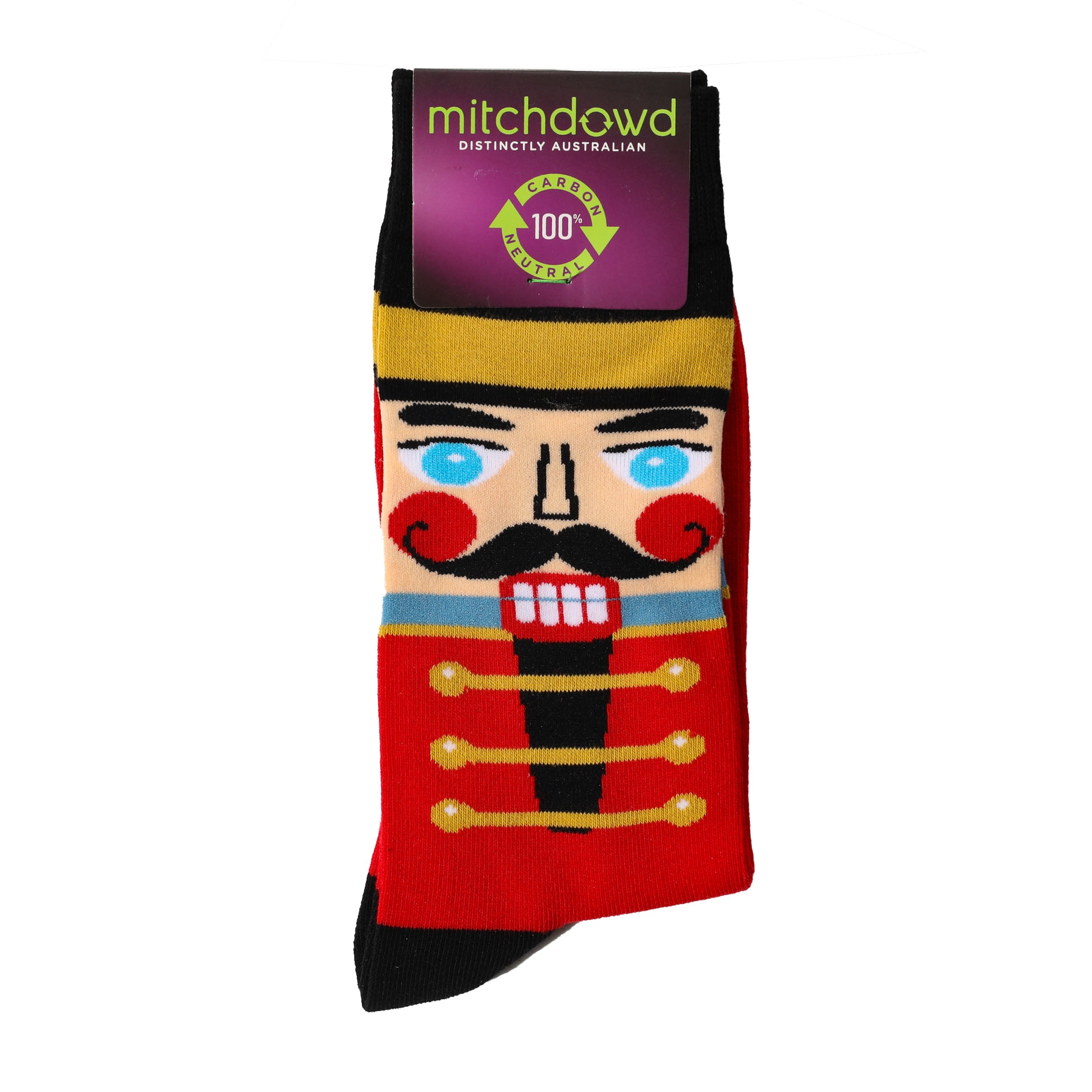 Men's Nutty Cotton Crew Socks - Red - Image 2