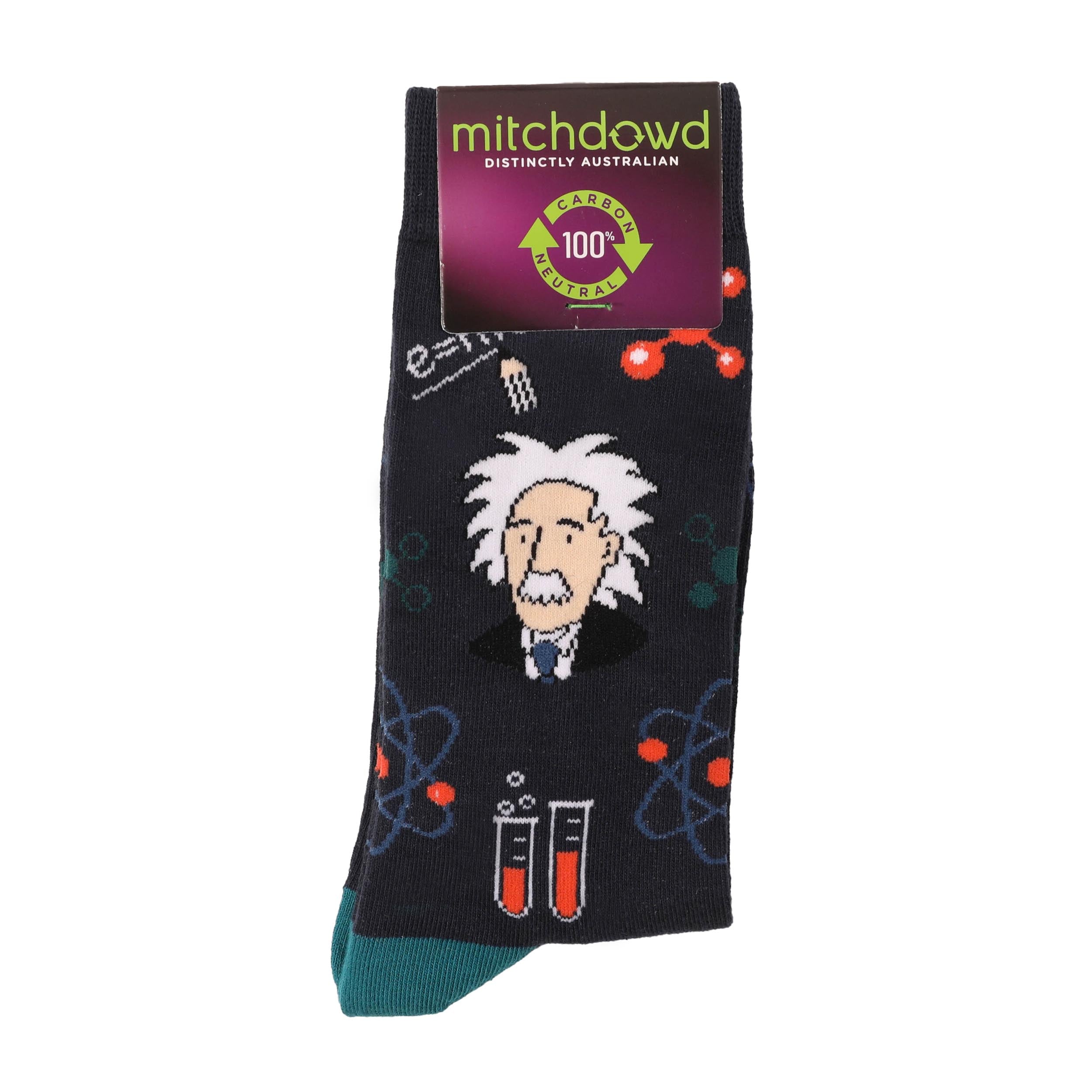 Men's Einstein Cotton Crew Socks - Navy - Image 2