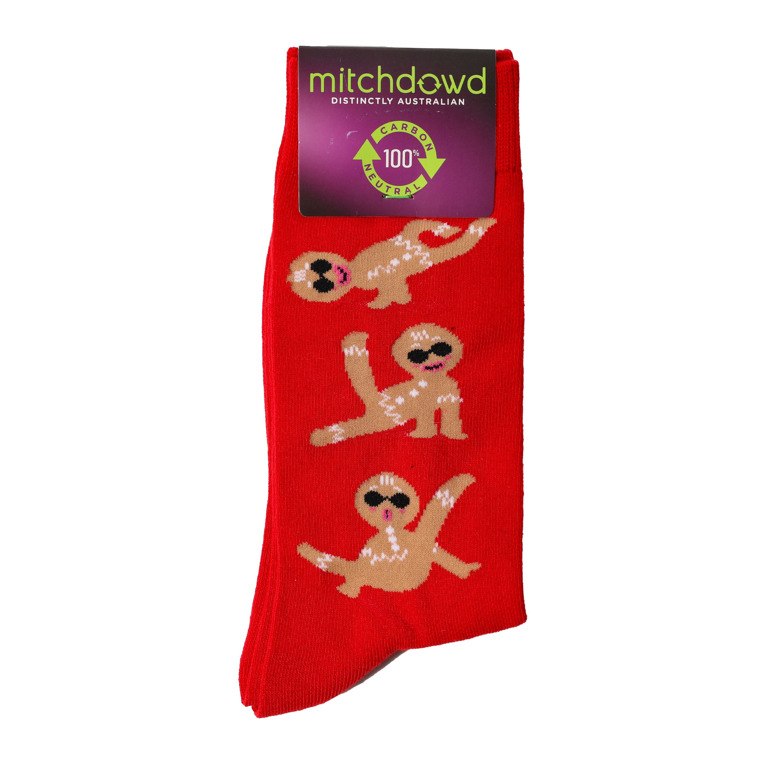 Men's Breaking Ginger Cotton Crew Socks - Red - Image 2