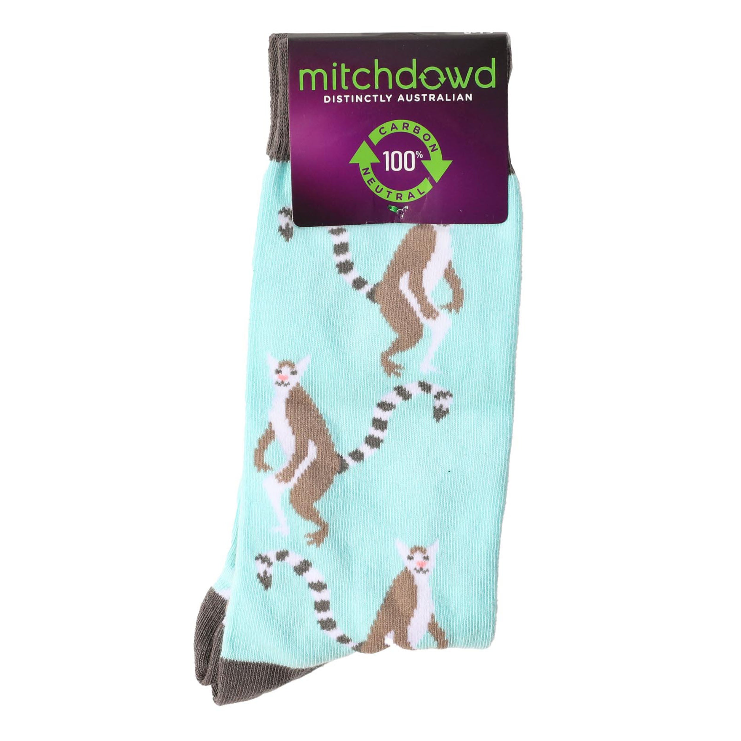 Men's Lima Cotton Crew Socks - Aqua - Image 2