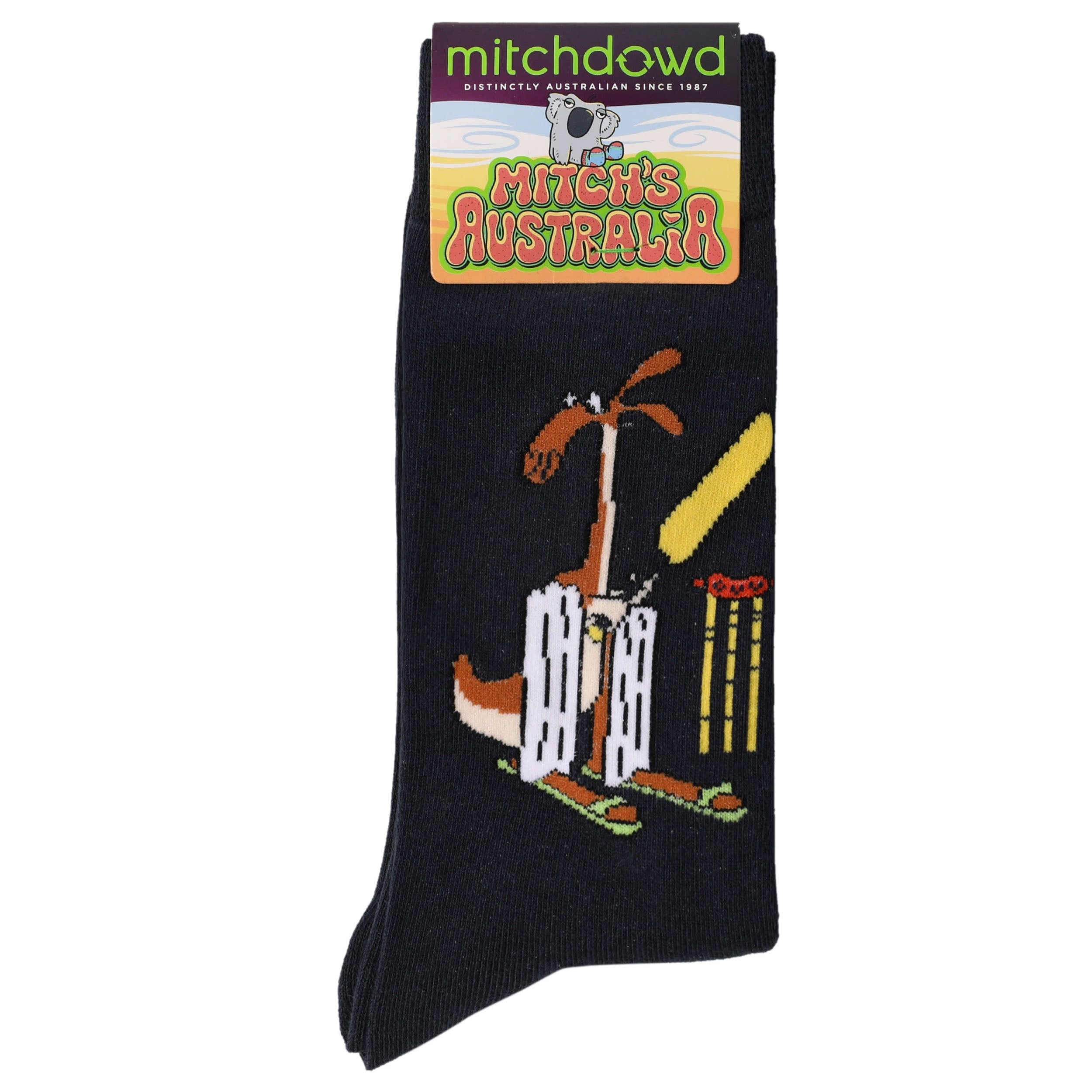 Men's Kangaroo Cricket Cotton Crew Socks - Navy - Image 2