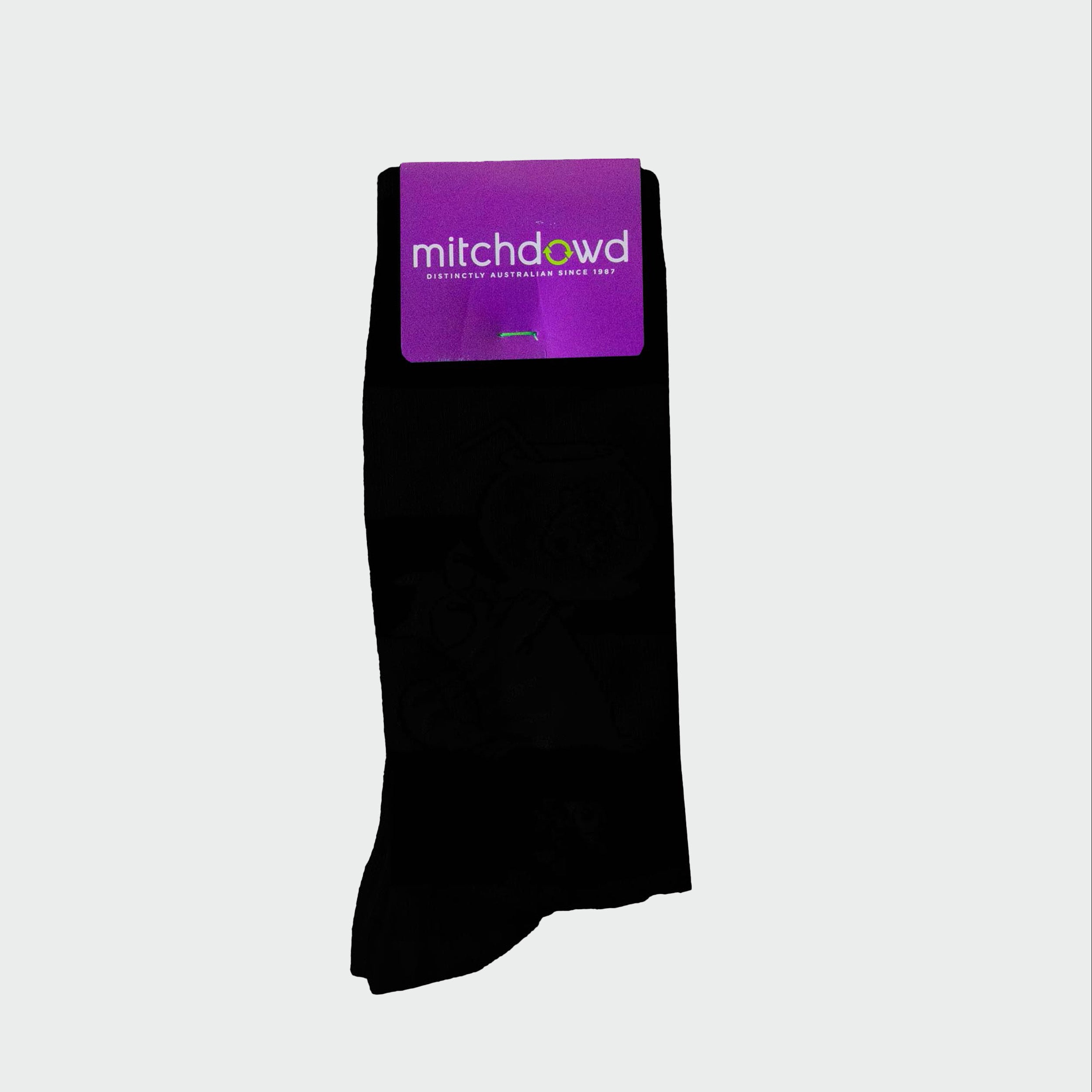 Mitchdowd Men's Waffle Bamboo Crew Socks