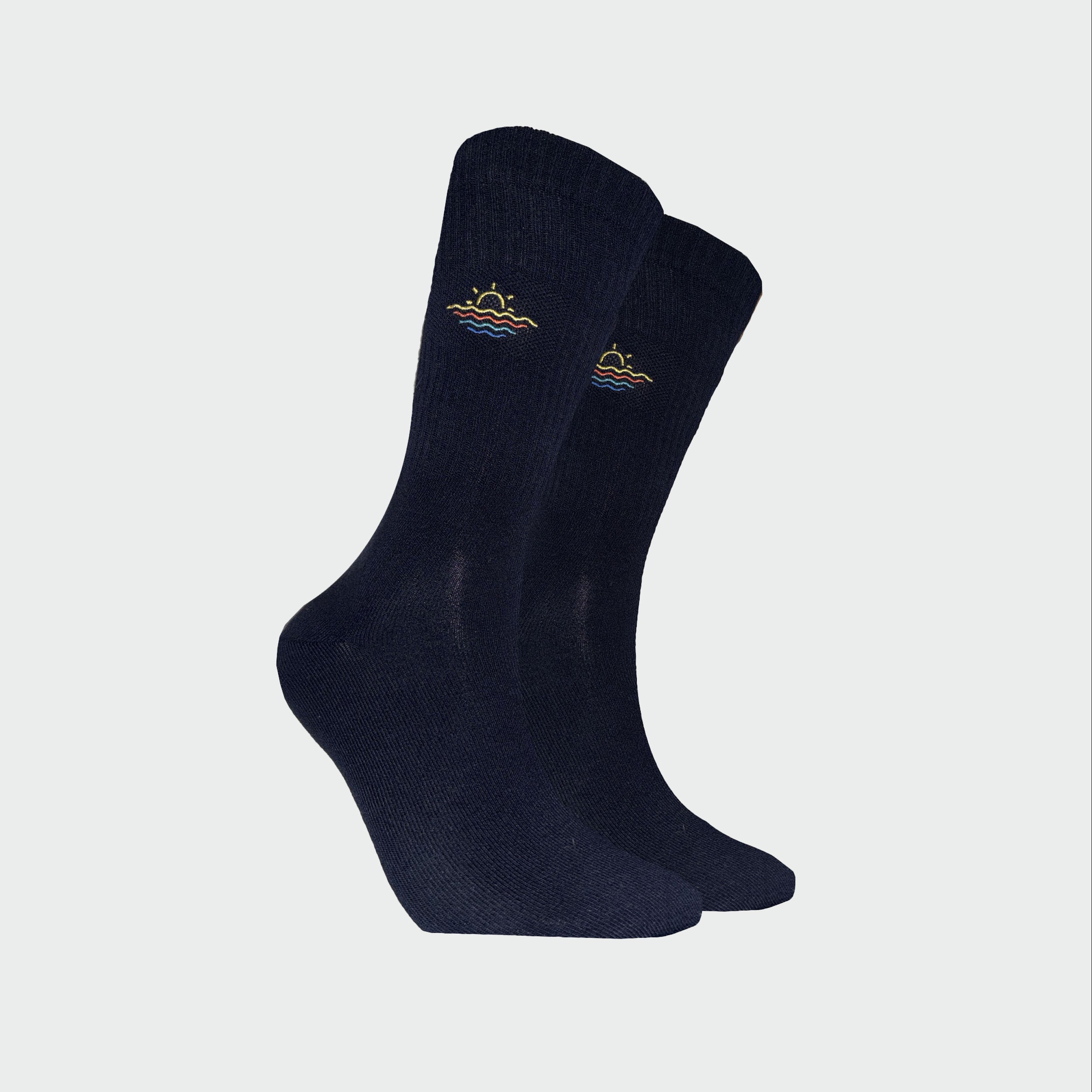 Mitchdowd Men's Bamboo Summer Fine Navy Sport Sock 