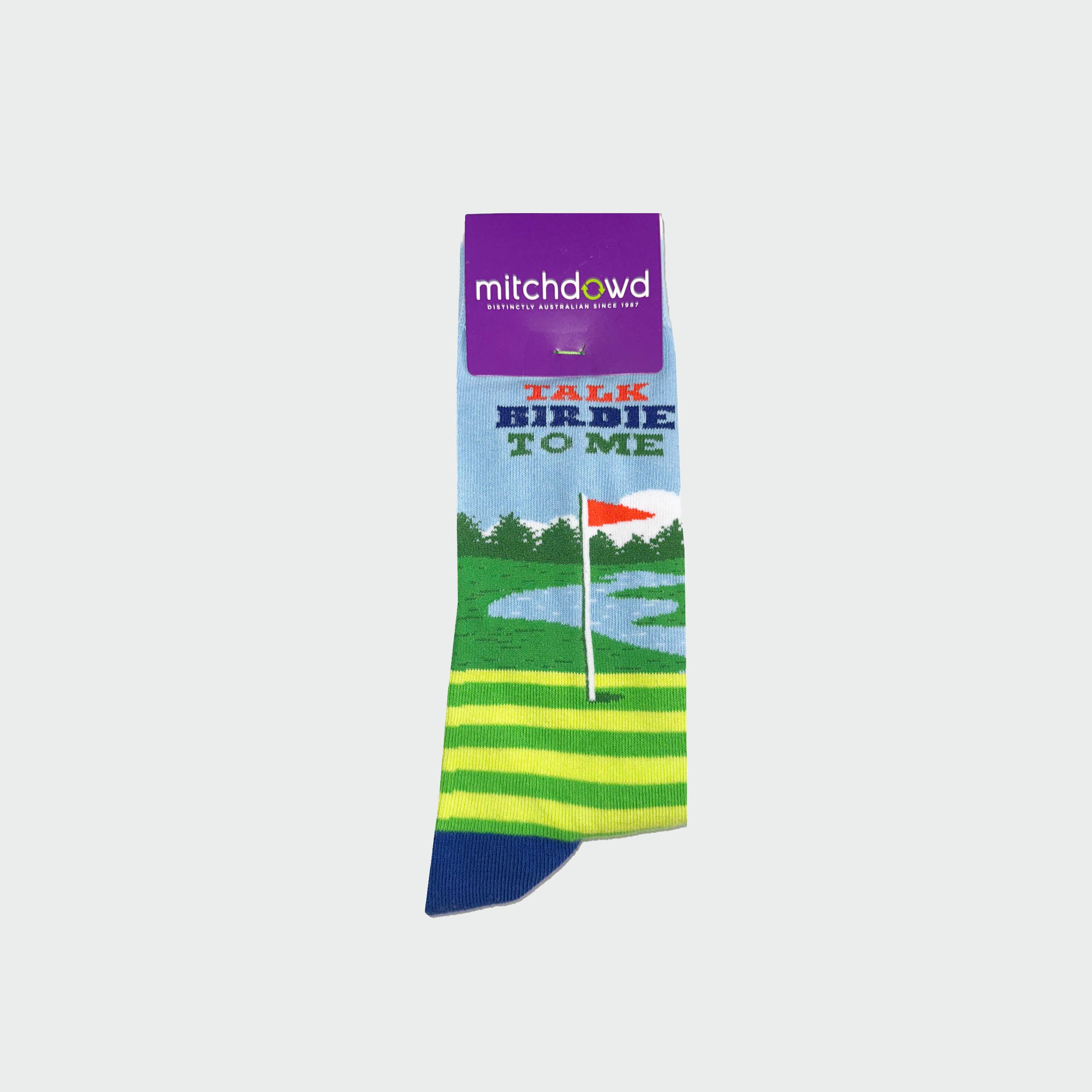 Stock - Men’s Novelty Socks - Talk Birdie To Me Golf Print