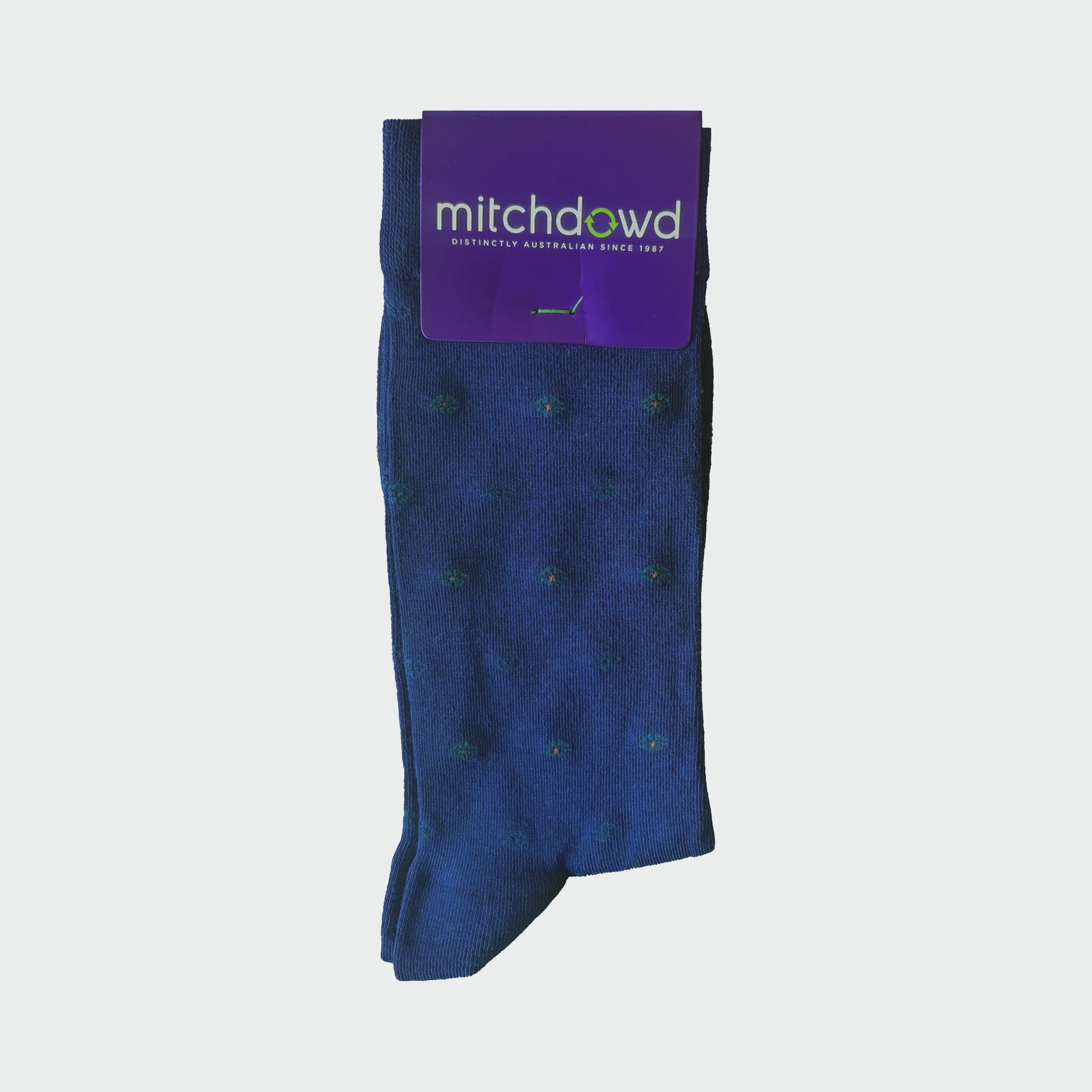 Mitchdowd Luxury Modal Navy Mens Crew Socks