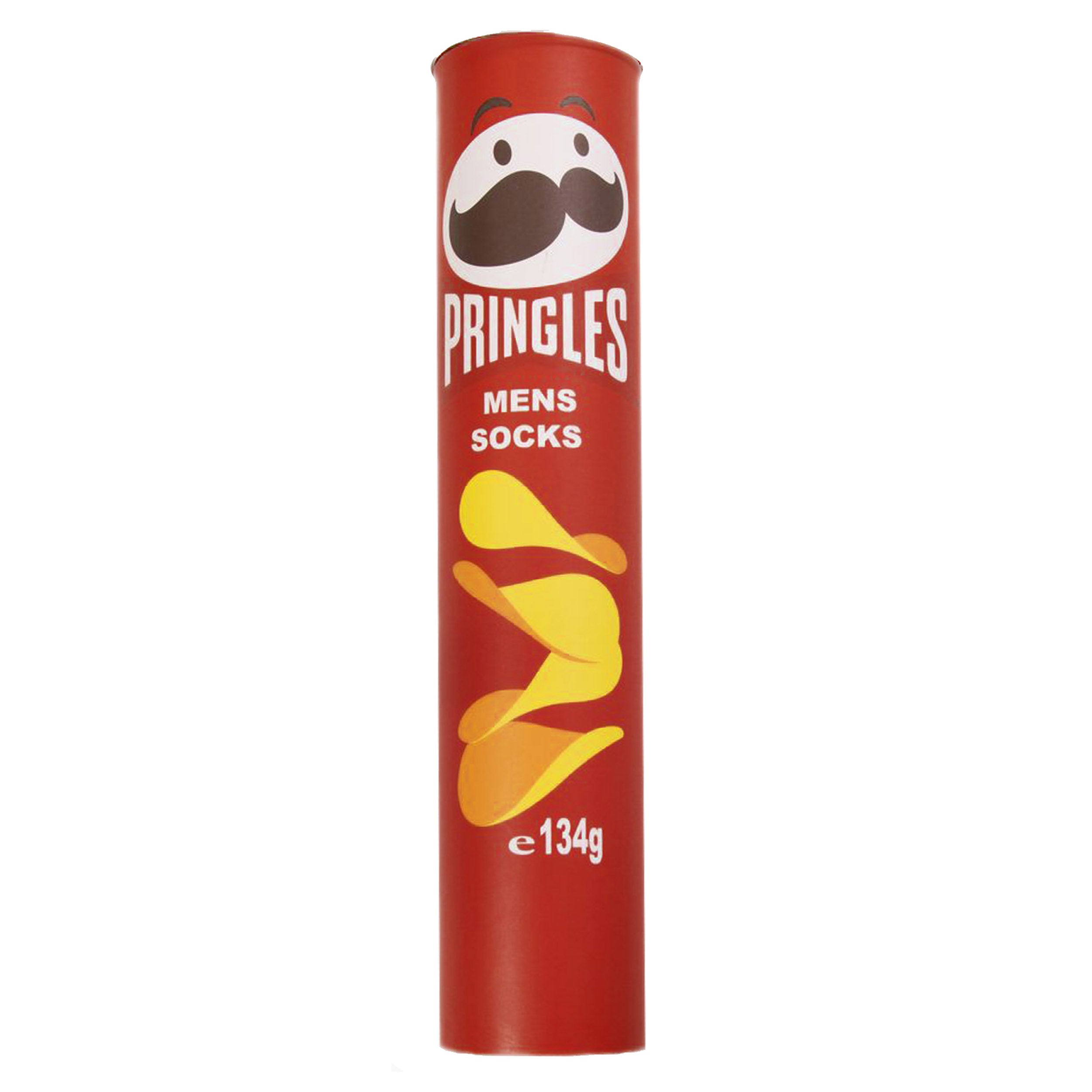 Men's Pringles Variety Cotton Crew Socks 4 Pack Gift Box - Red - Image 1