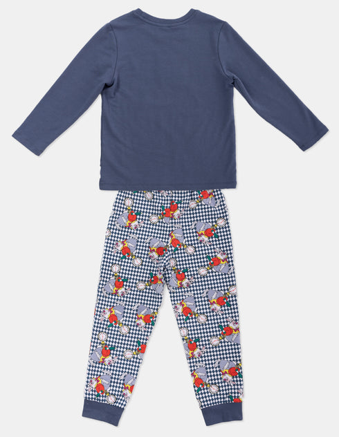 Boy's Alice In Wonderland Tick Tock Long Sleeve Pyjama Set