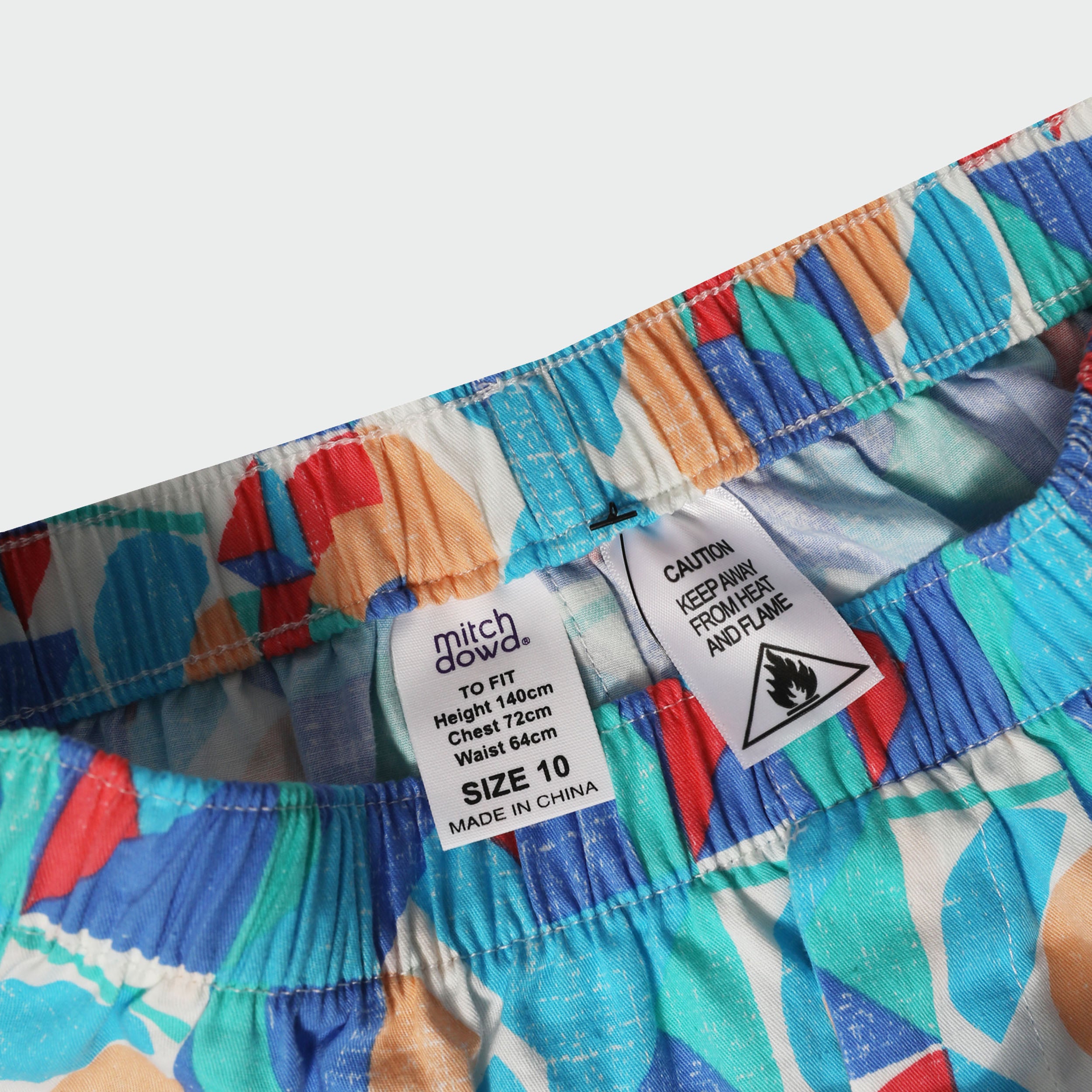 Boy's Coloured Shapes Cotton Boxer Shorts - Blue