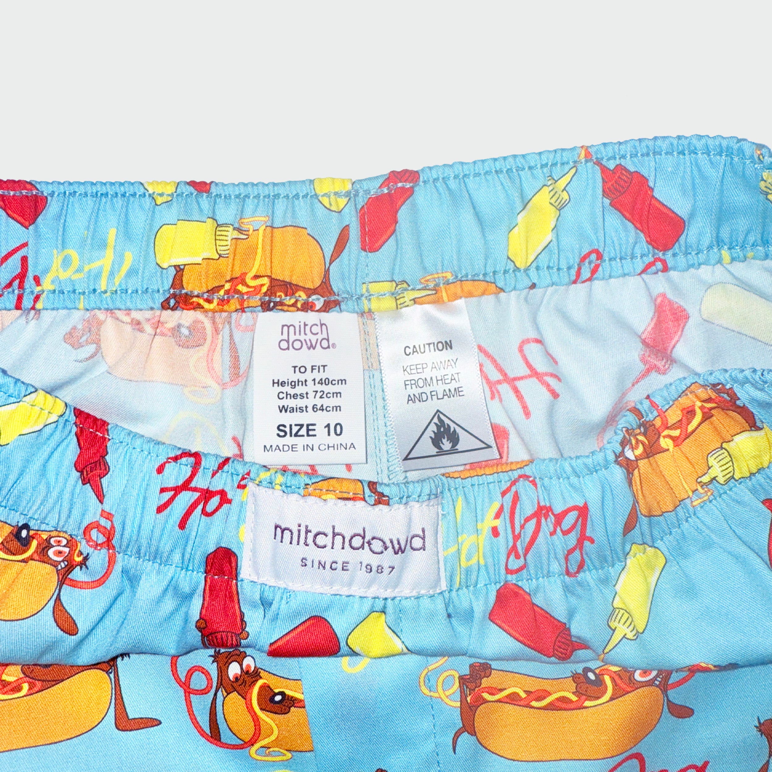 Boys Hot Dog 100% Cotton Boxer Shorts