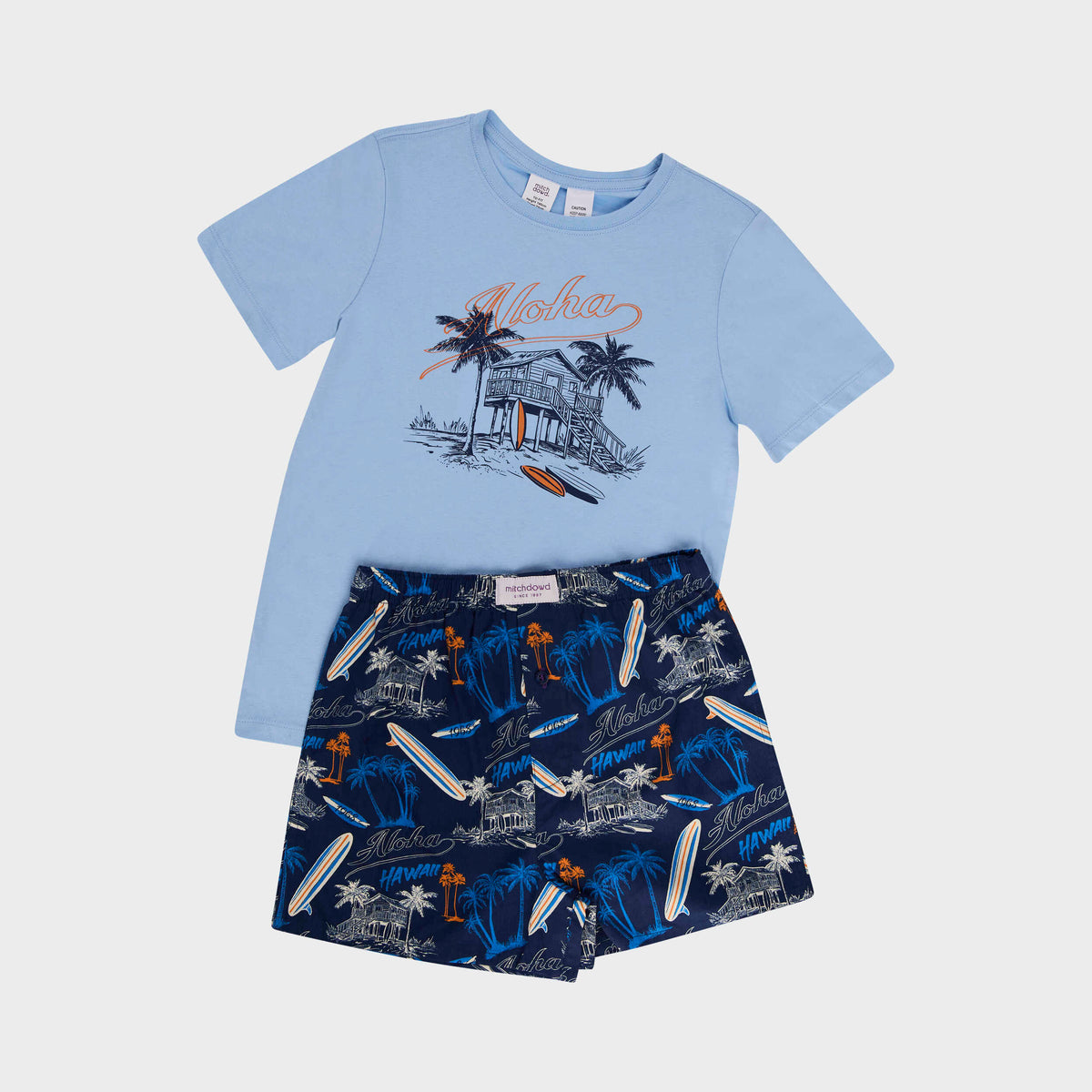 Mitchdowd Kids Surf 1968 Cotton Pyjama Set