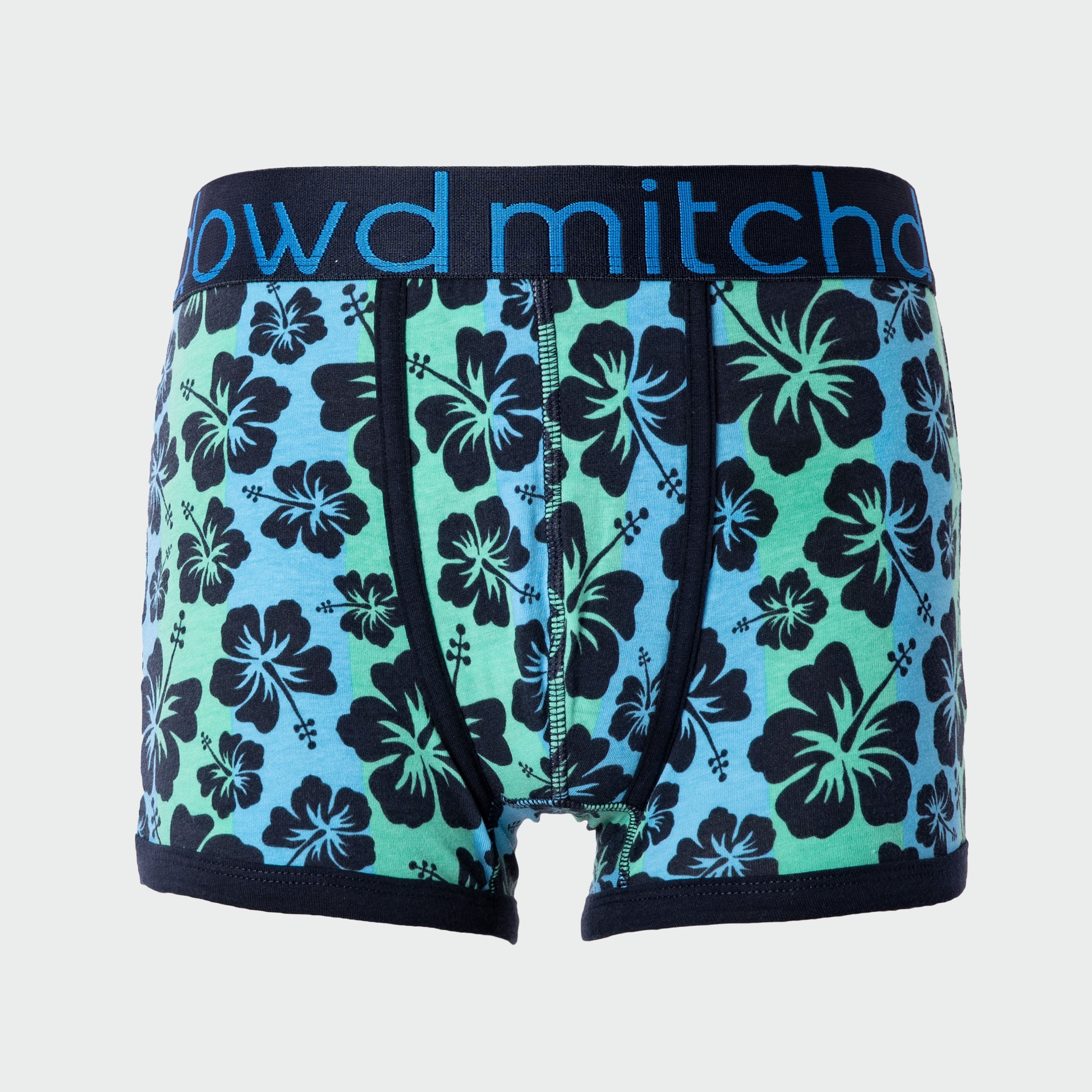 Boy's Hibiscus Cotton Trunk - Blue - Image 1