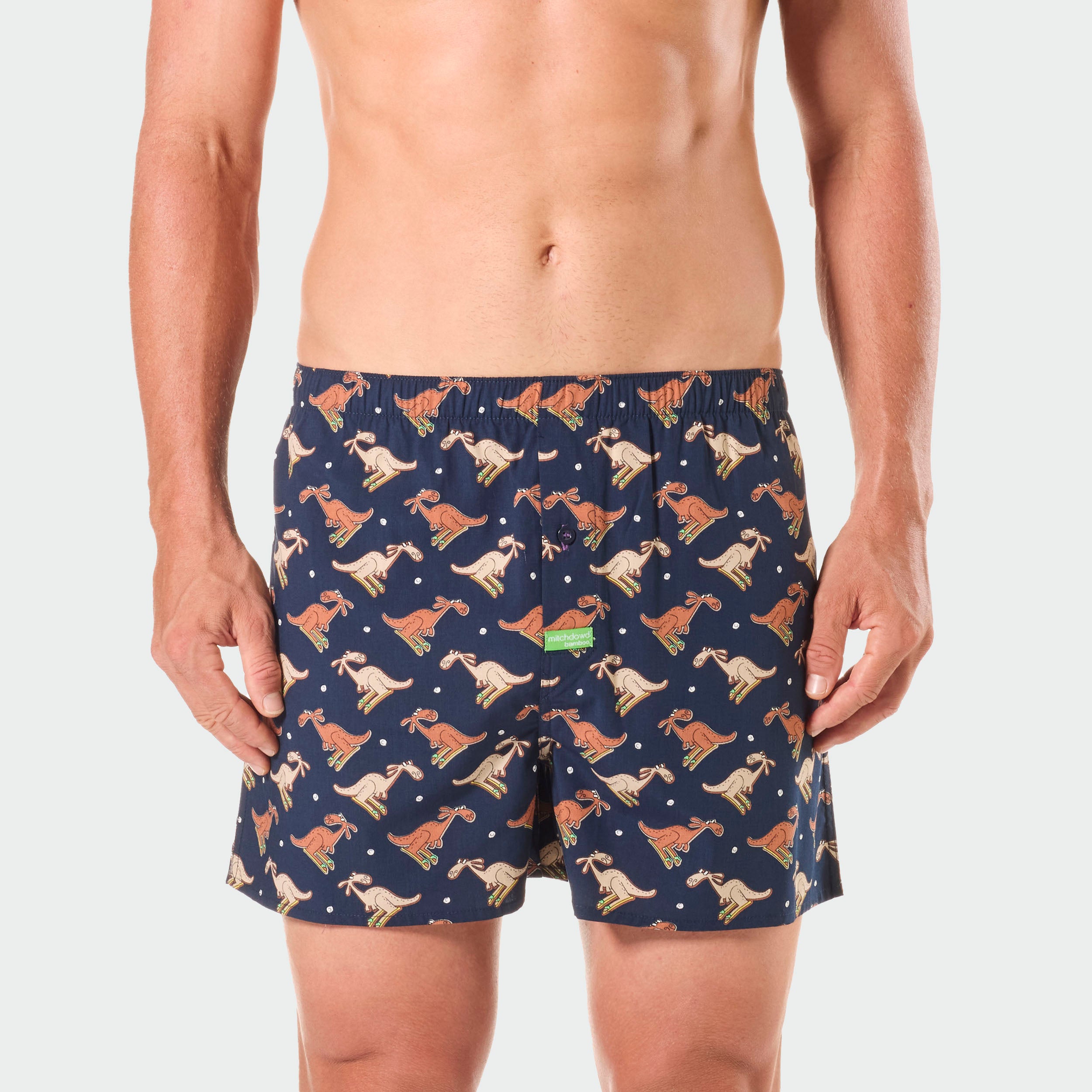 Men's Roo Bamboo Boxer Shorts - Navy - Image 1