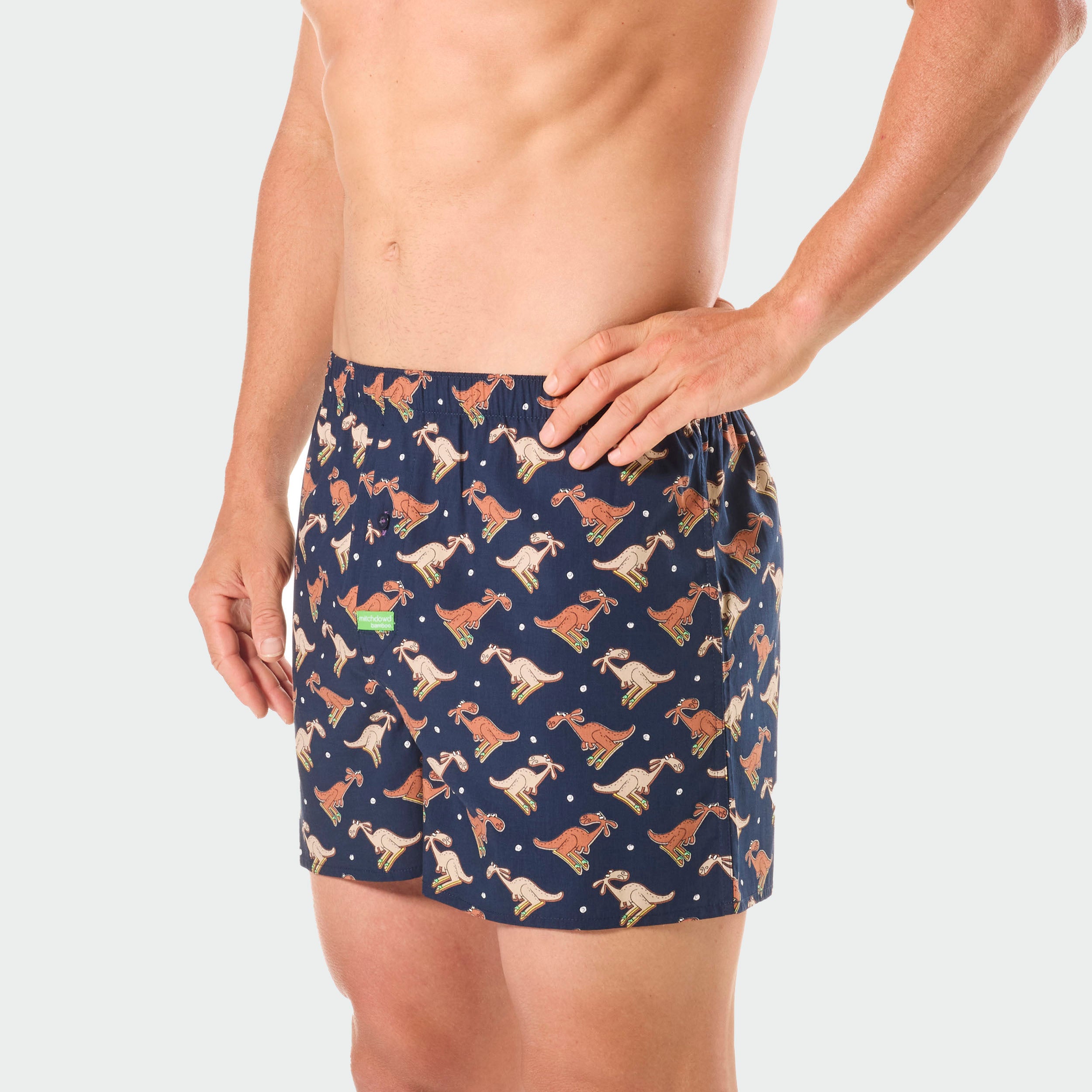 Men's Roo Bamboo Boxer Shorts - Navy - Image 2