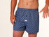 Men's Tulip Geo Cotton Boxer Shorts - Blue