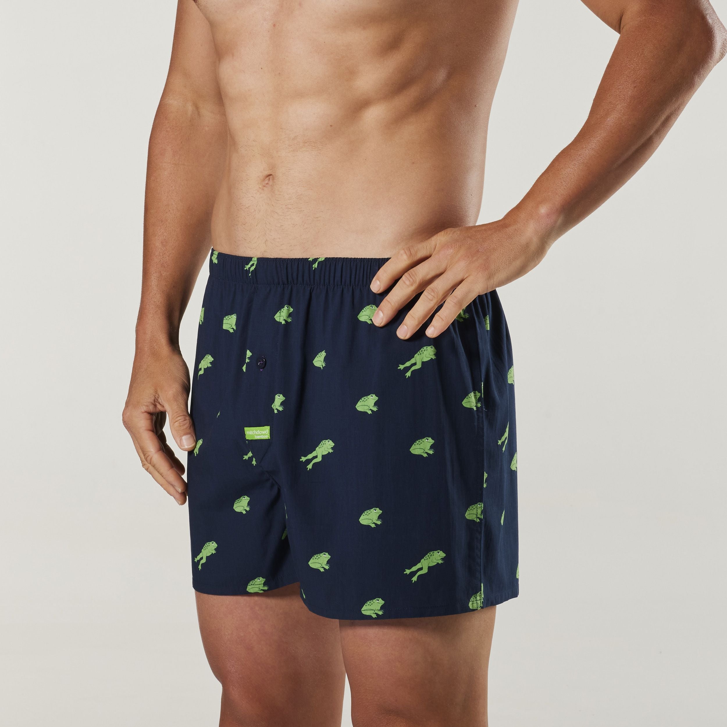 Men's Frogger Bamboo Boxer Shorts - Navy - Image 2