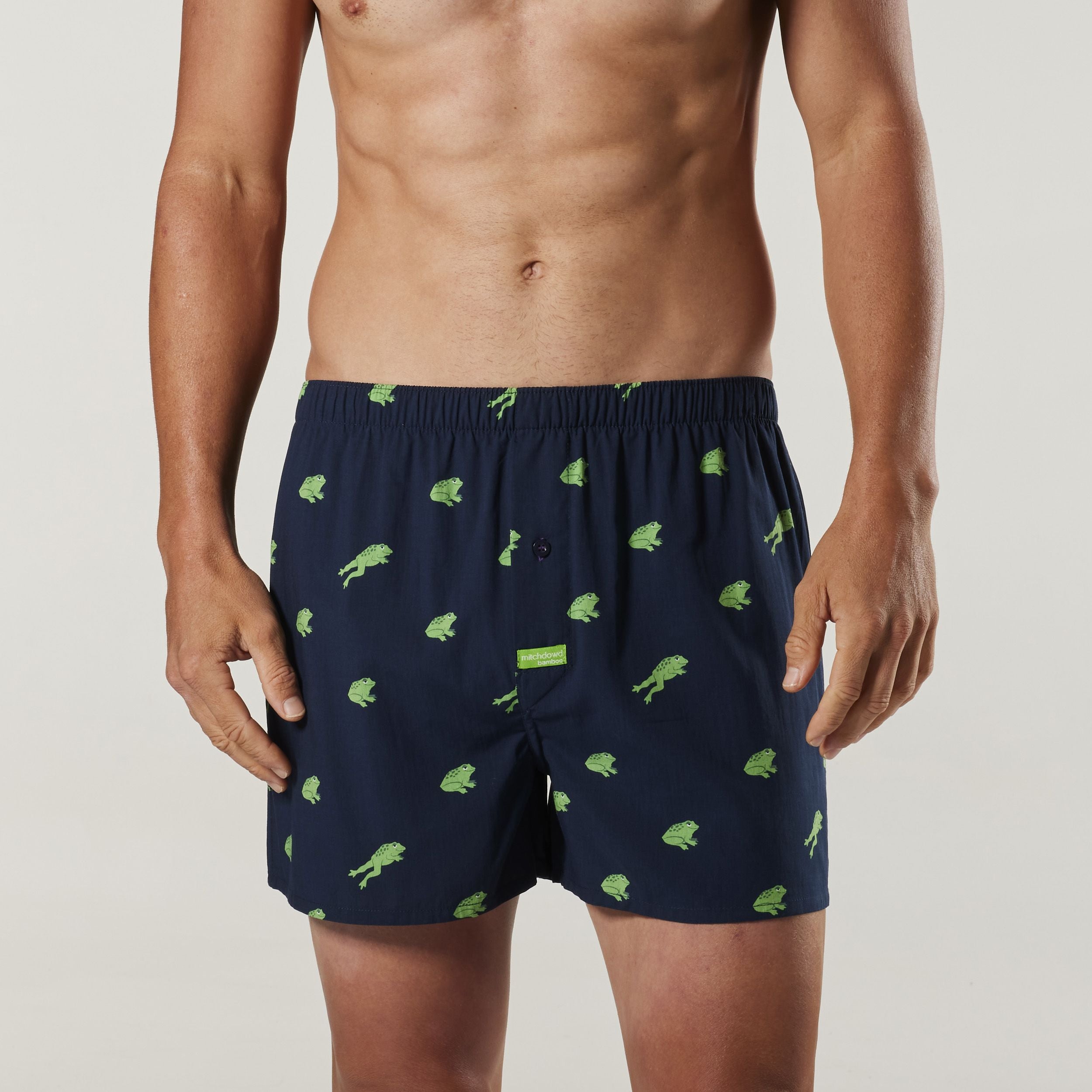 Men's Frogger Bamboo Boxer Shorts - Navy - Image 4