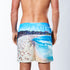 Men's Bondi Beach Swim Shorts - Blue & Sand