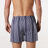 Men's Leon Stripe Cotton Stretch Boxer Shorts - Navy