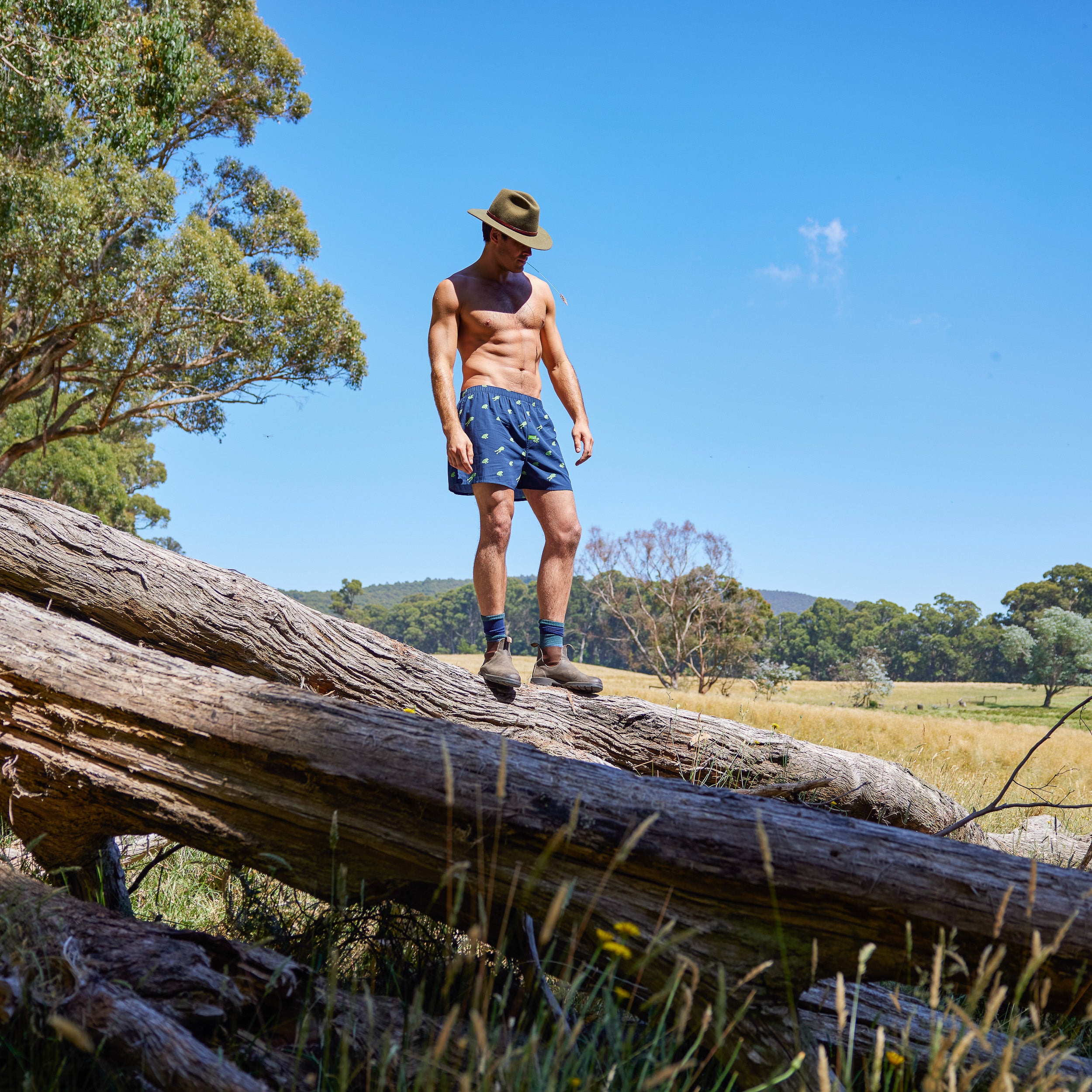 Men's Frogger Bamboo Boxer Shorts - Navy - Image 5