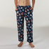 Men's Retro Road Trip Cotton Flannel Sleep Pants - Navy