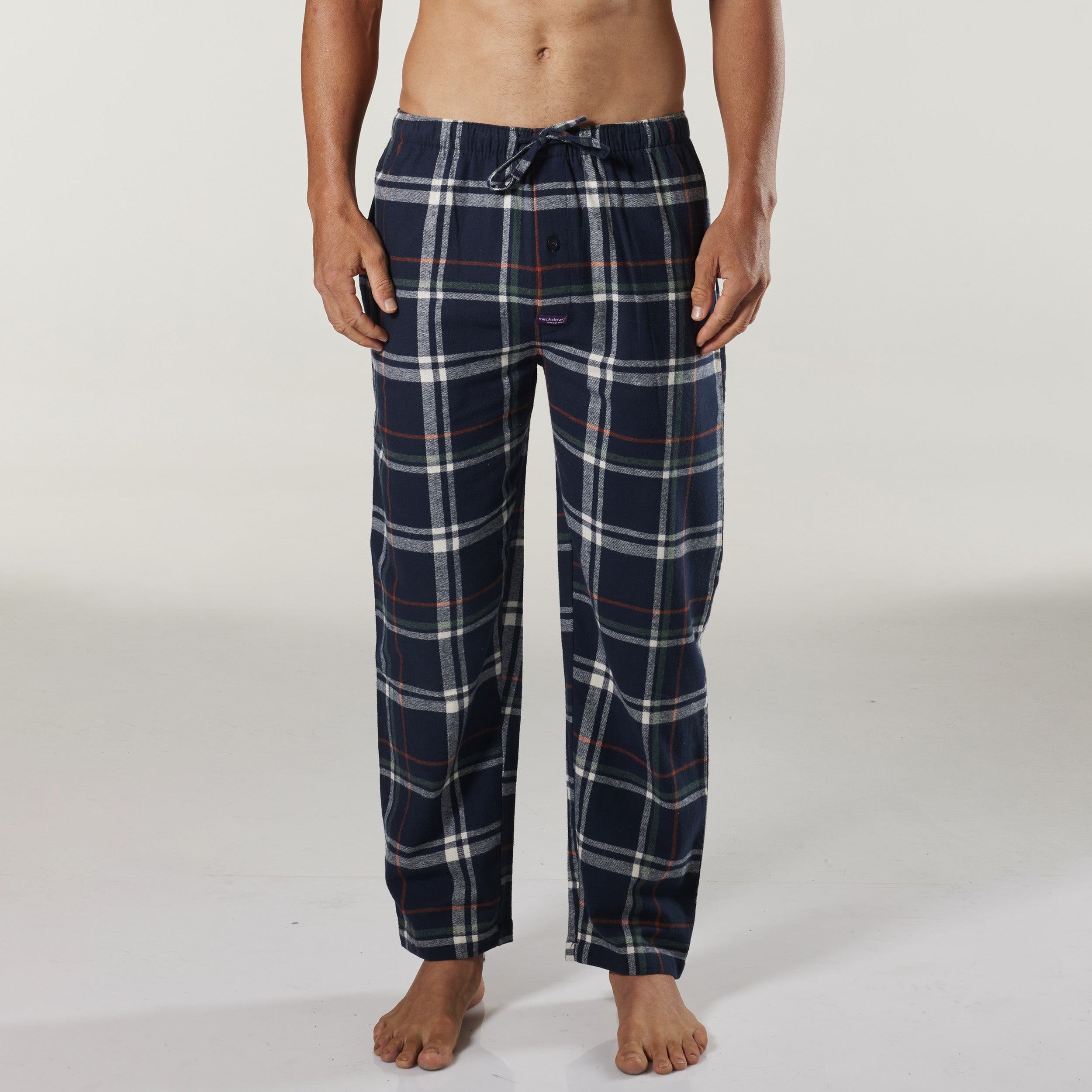 Men's Flannel Pajama Pants in Black and White | Zazzle