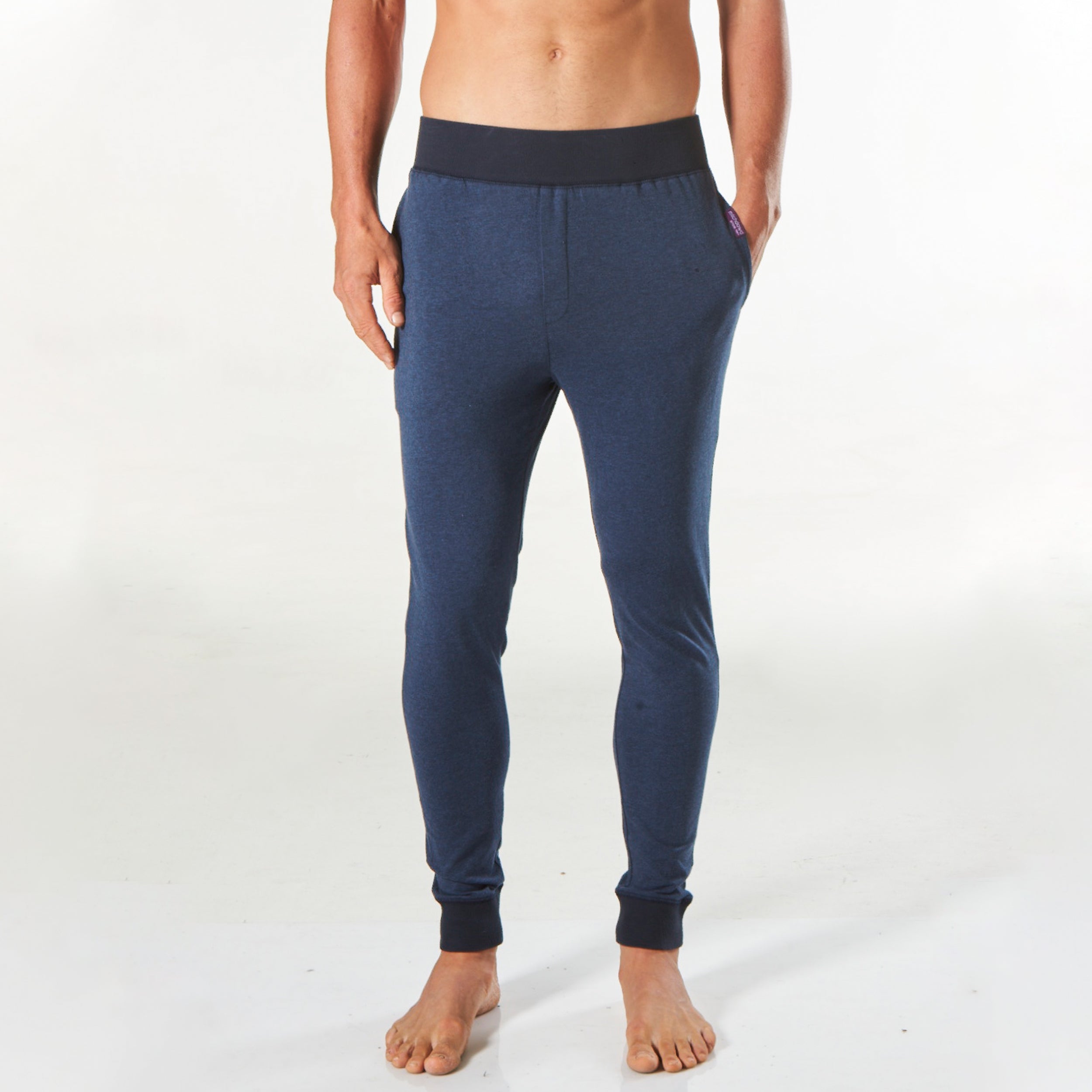 Men's Slim Leg Knit Sleep Pant - Denim Marle - Image 1