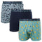 Men's Boundless Bananas Cotton Loose Fit Knit Boxer Shorts 3 Pack - Sage