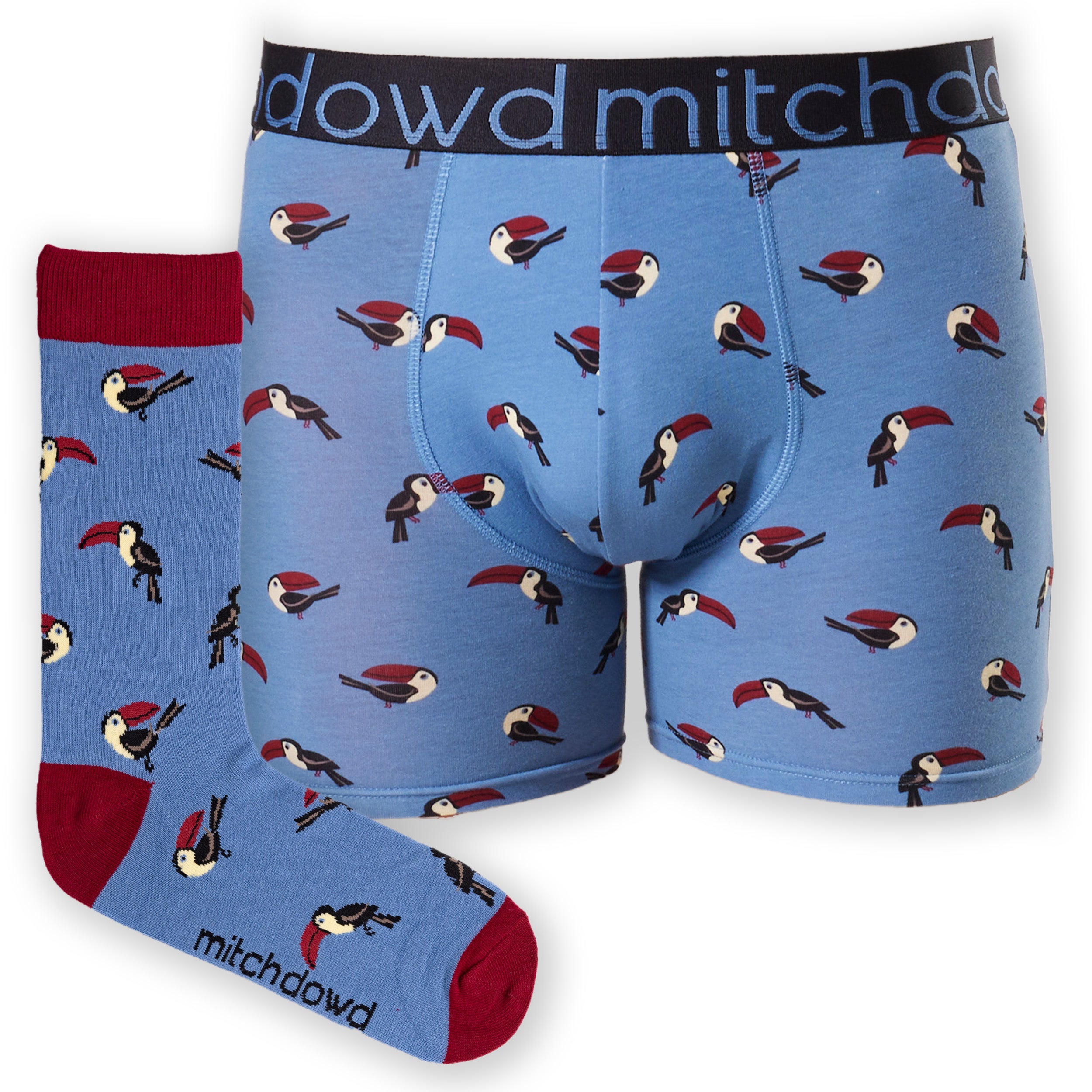 Mitch Dowd Men's Christmas Satin Boxers - Red
