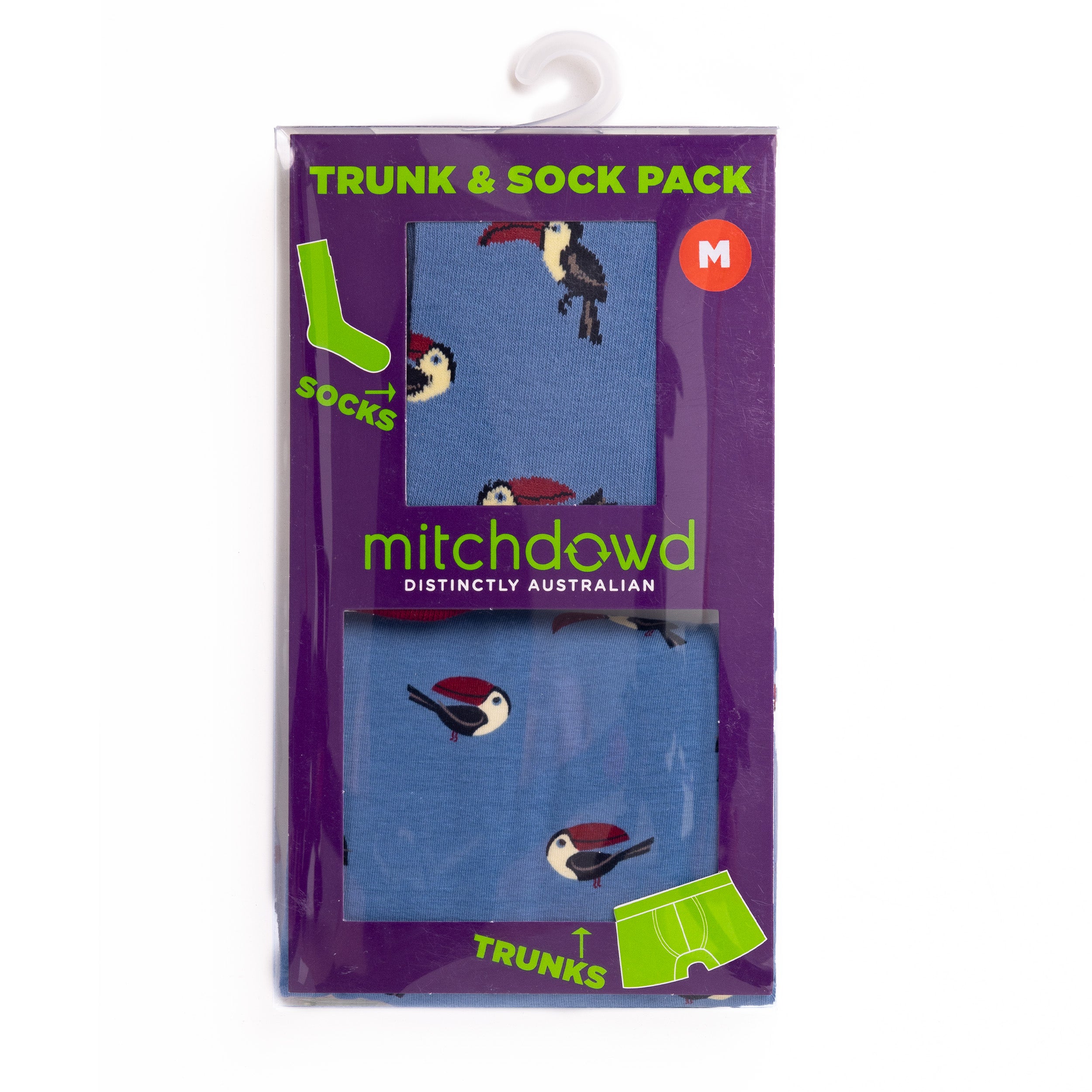 Men's Toucan Cotton Room To Move Trunks & Sock Gift Box - Denim -Image 2