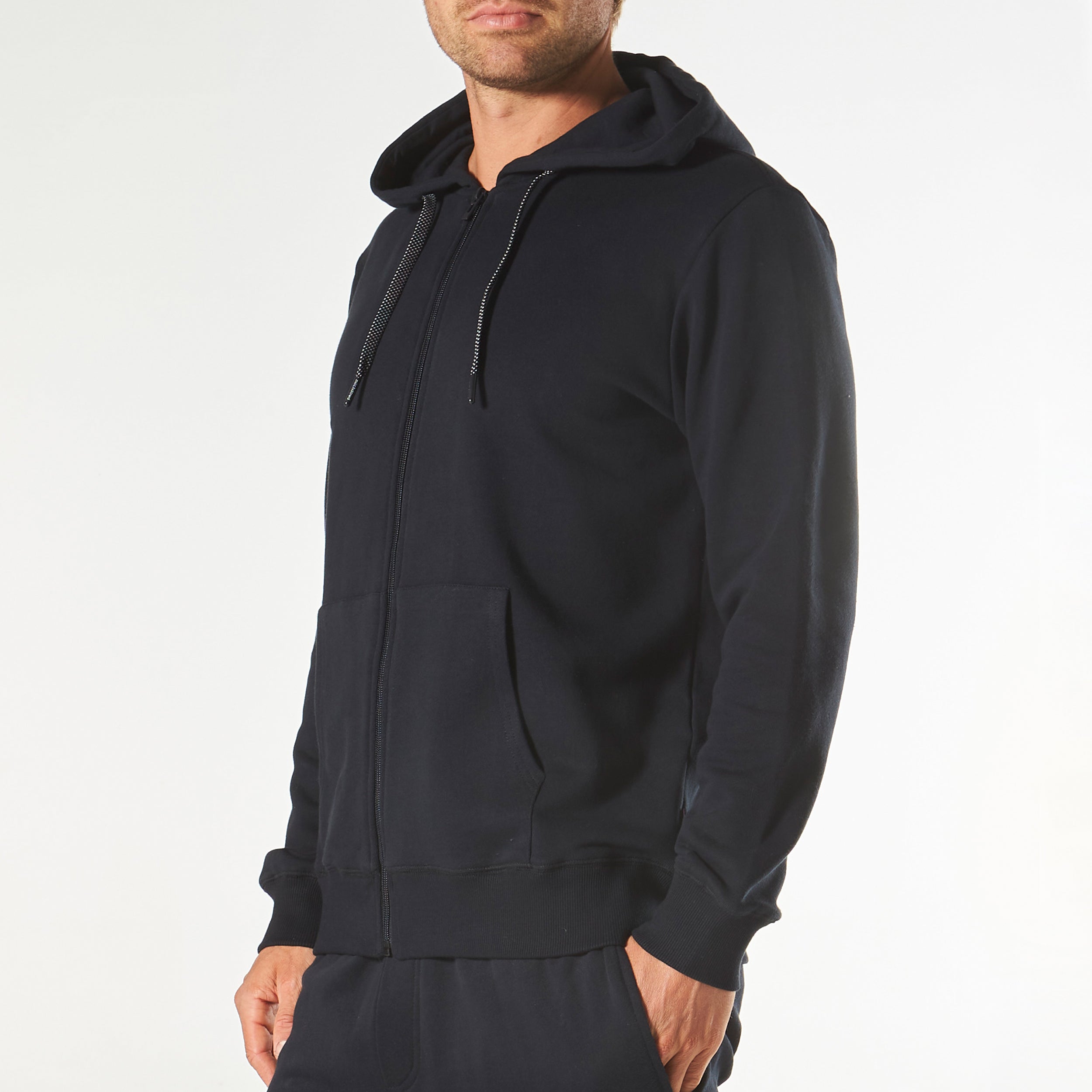 Men's Long Sleeve Lounge Hoodie - Black - Image 2