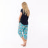 Women's Twilight Floral Woven Pant and Knit Tee Pyjama Set - Blue