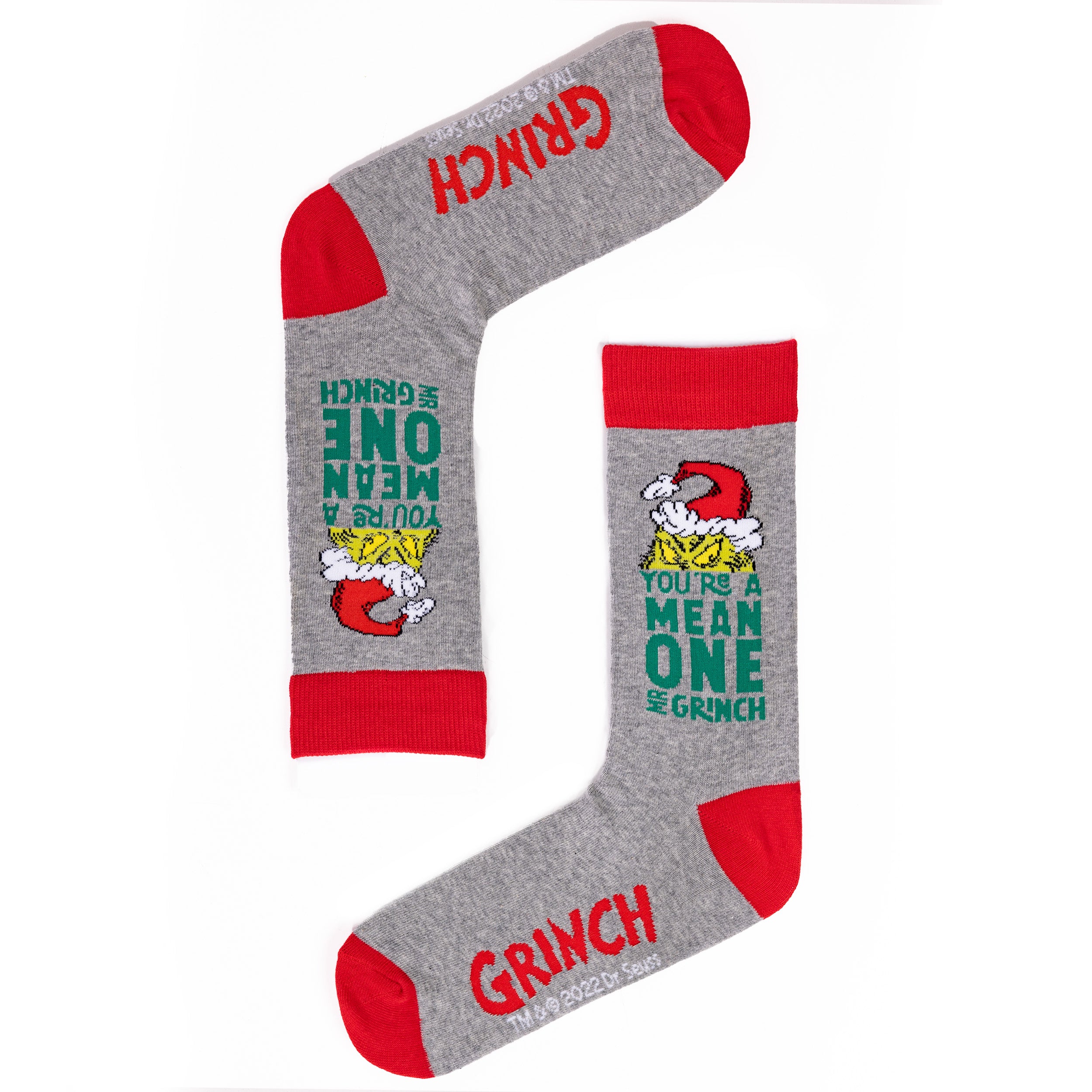 Men's Grinch Mean Cotton Crew Socks