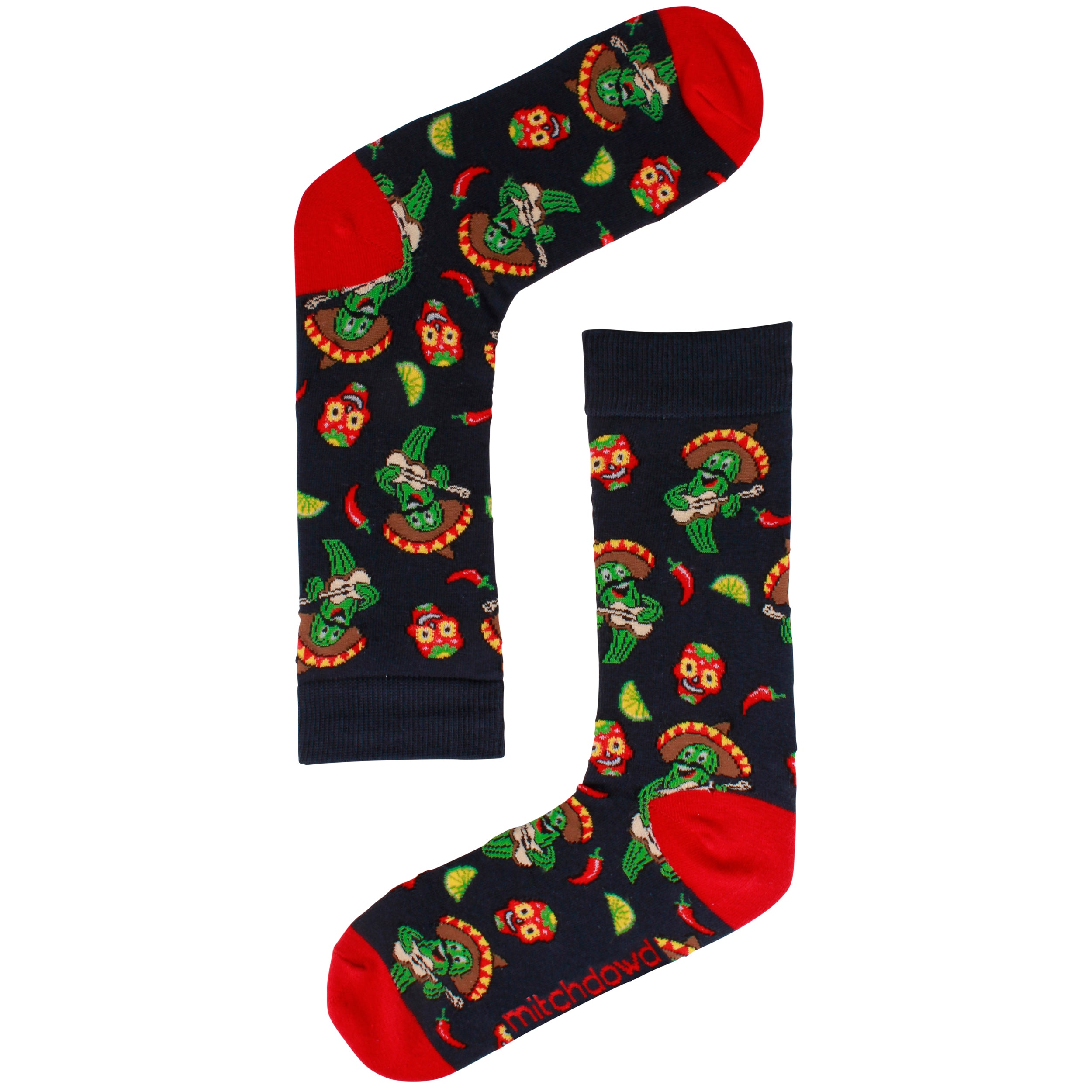 Men's Fiesta Cotton Crew Socks - Navy - Image 1