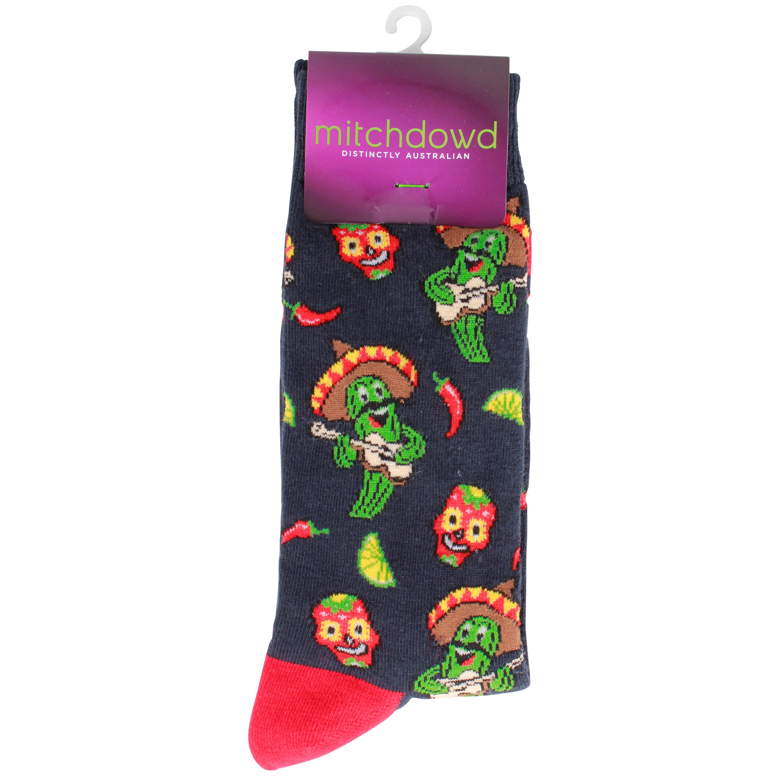 Men's Fiesta Cotton Crew Socks - Navy - Image 2